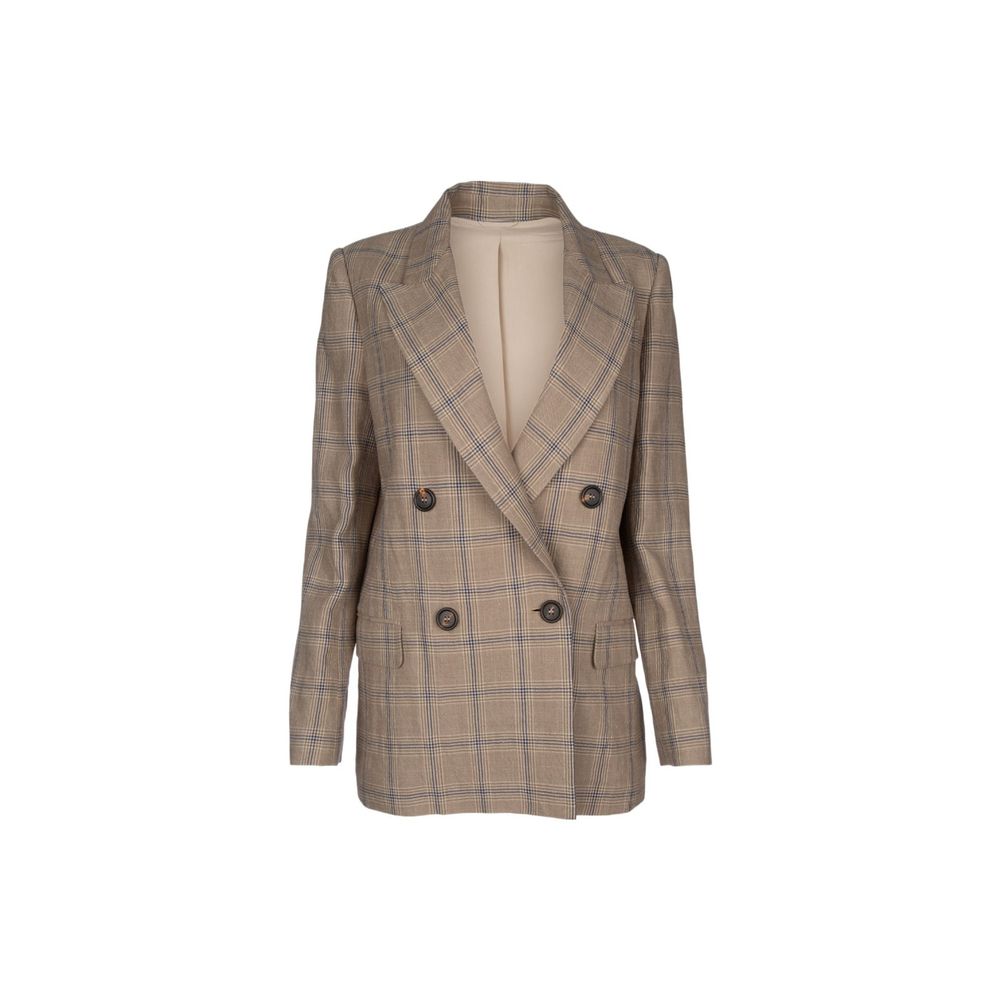 Brunello Cucinelli Brown Linen Blazer Brunello Cucinelli