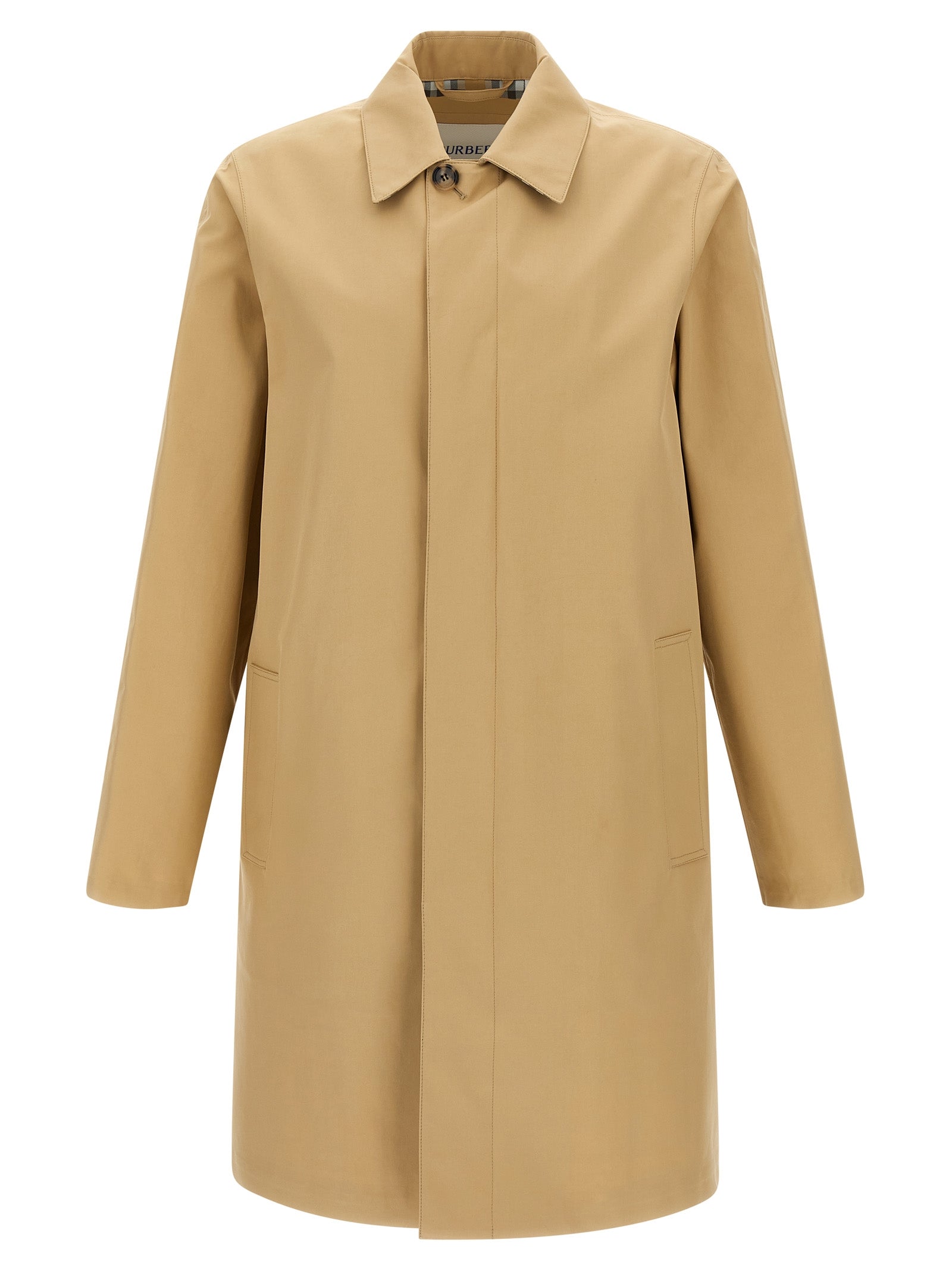 Burberry Beige Cotton Coat Burberry