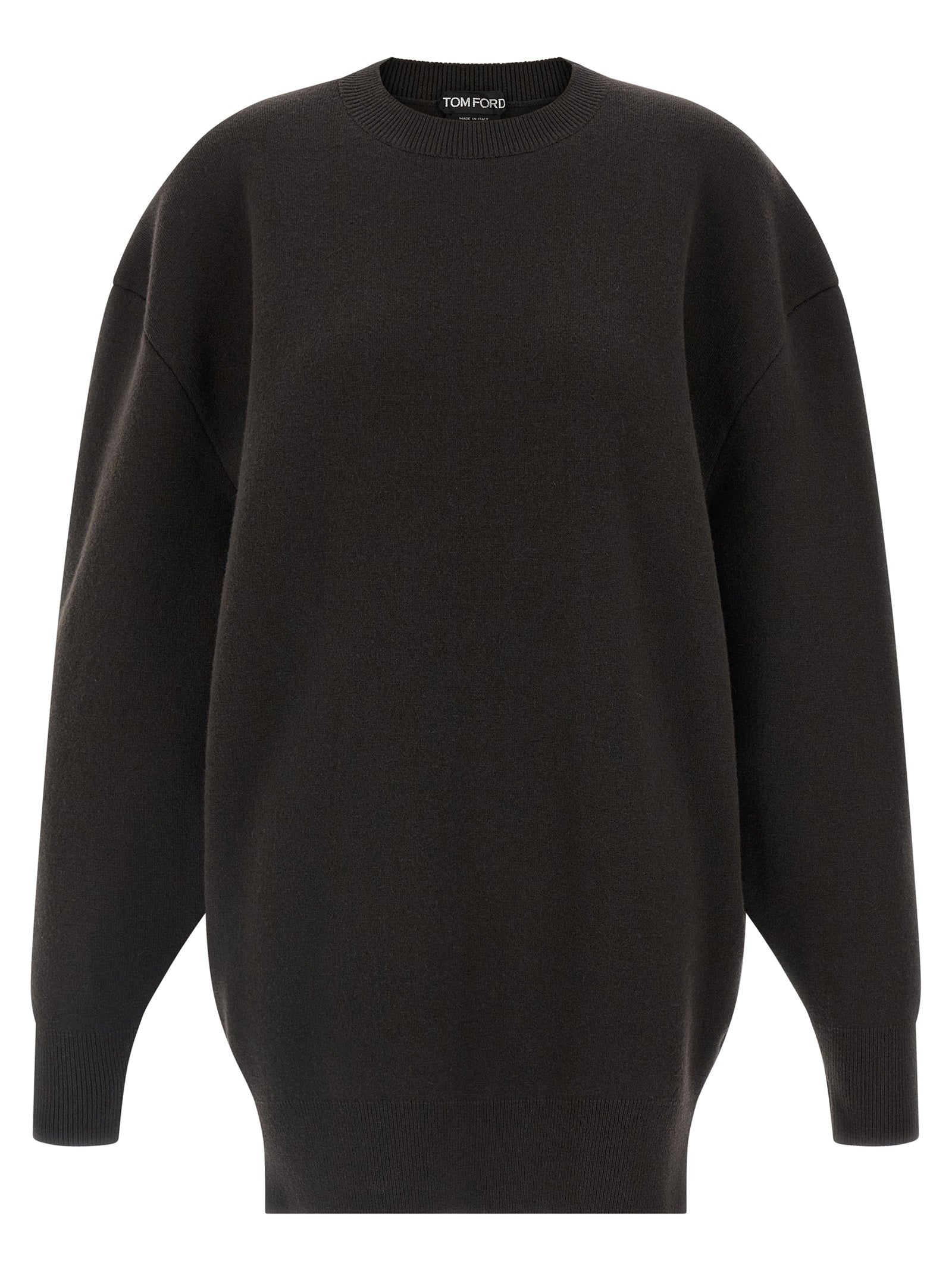 Tom Ford Brown Virgin Wool Short Dress Tom Ford