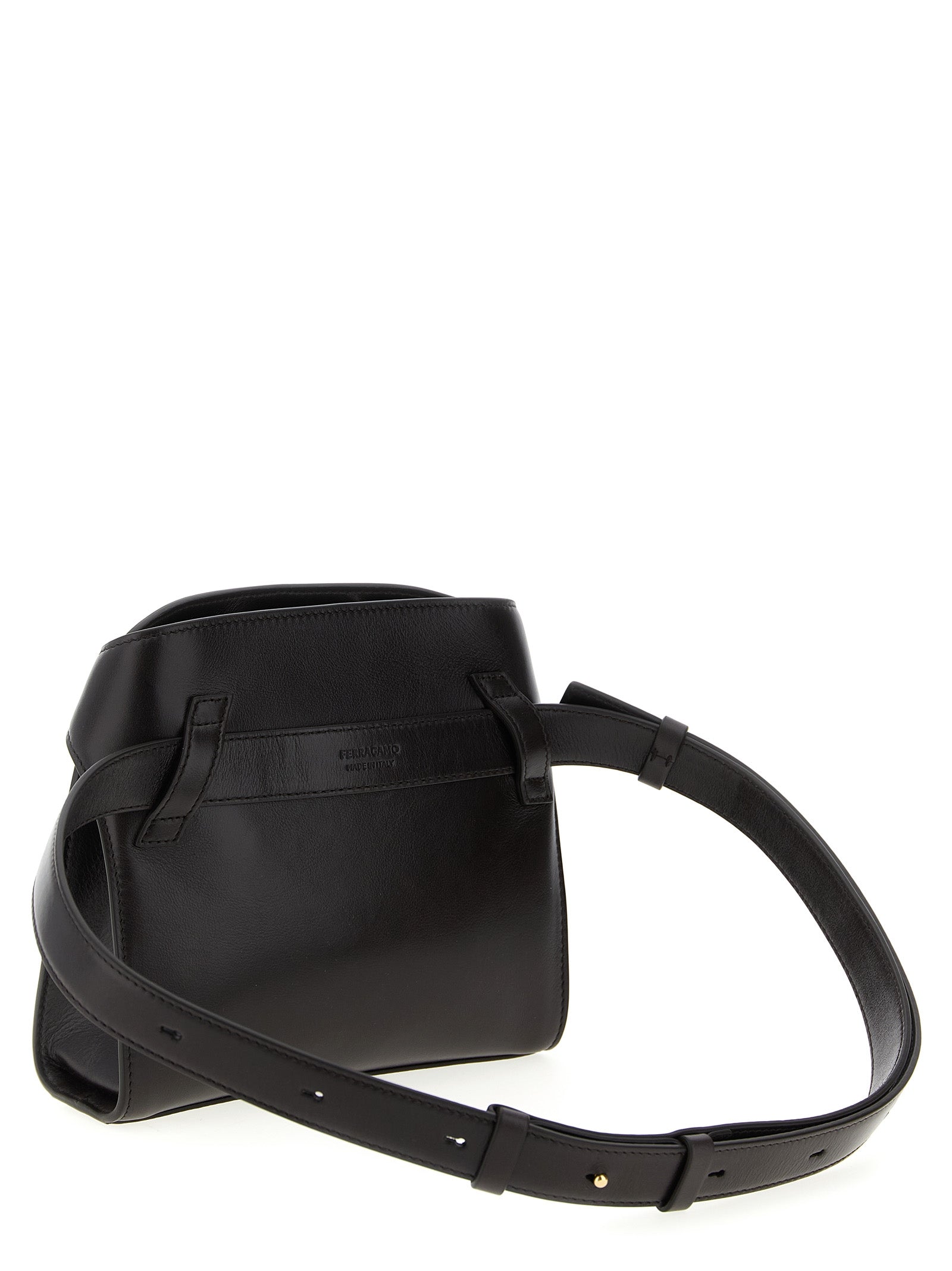 Ferragamo Brown Calfskin Crossbody Bag Ferragamo