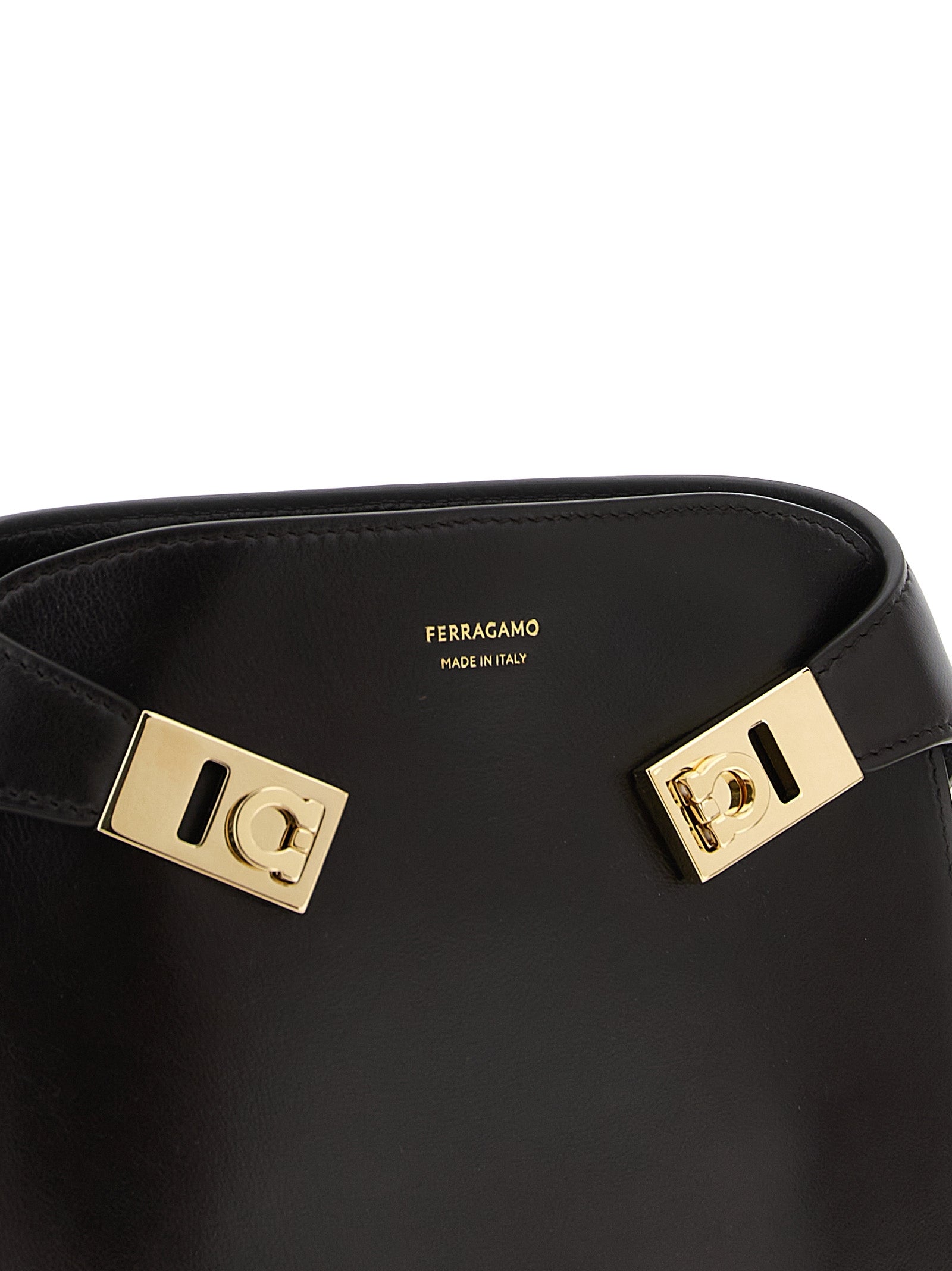 Ferragamo Brown Calfskin Crossbody Bag Ferragamo