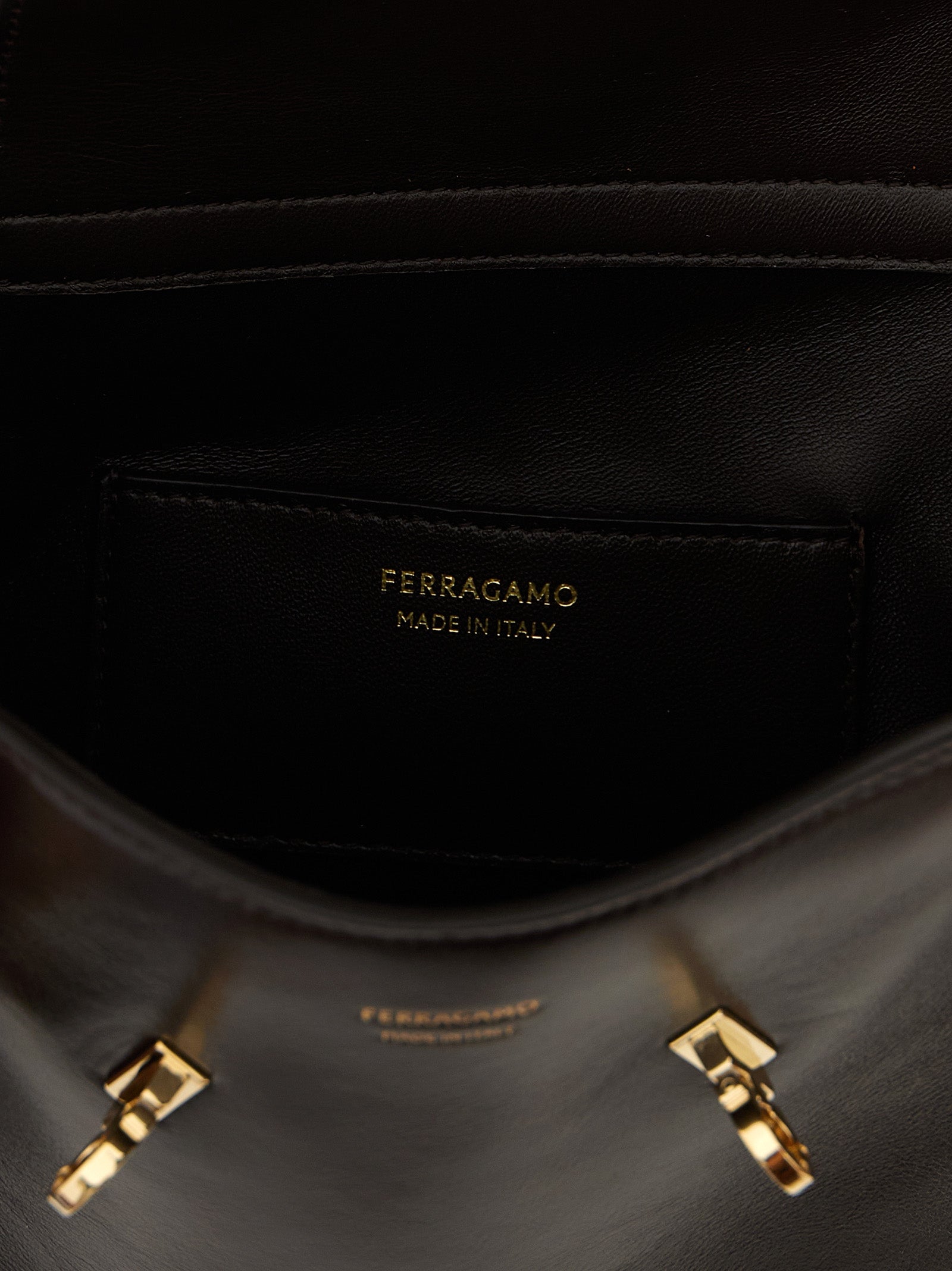 Ferragamo Brown Calfskin Crossbody Bag Ferragamo