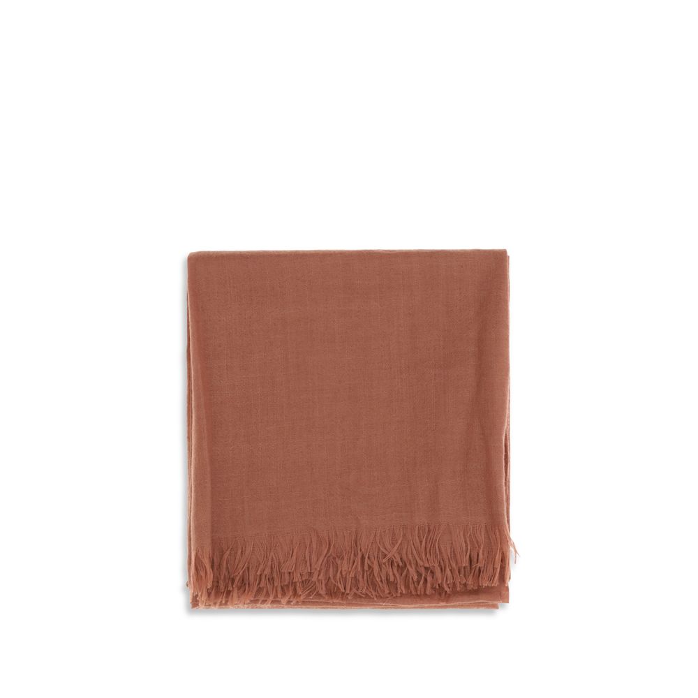 Brunello Cucinelli Orange Cashmere Scarf Brunello Cucinelli