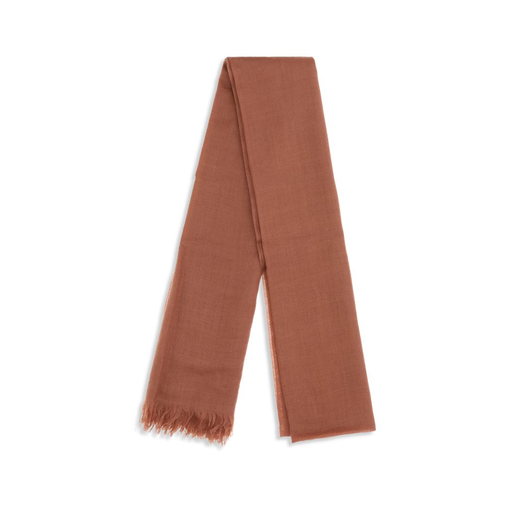 Brunello Cucinelli Orange Cashmere Foulard Brunello Cucinelli