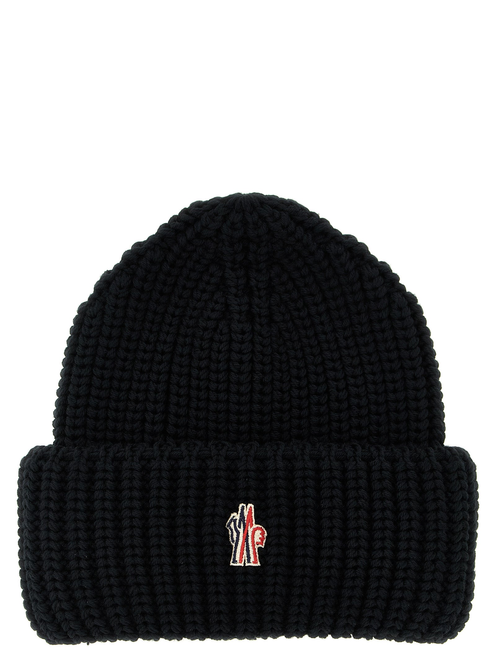 Moncler Grenoble Black Virgin Wool Beanie Moncler Grenoble