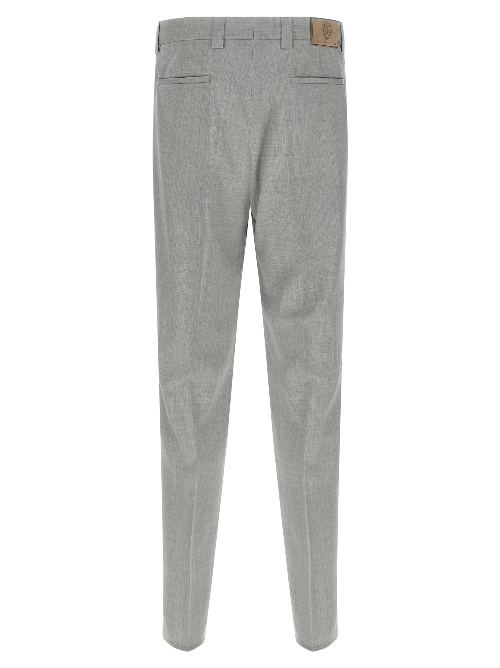 Brunello Cucinelli Gray Virgin Wool Dress Pants Brunello Cucinelli