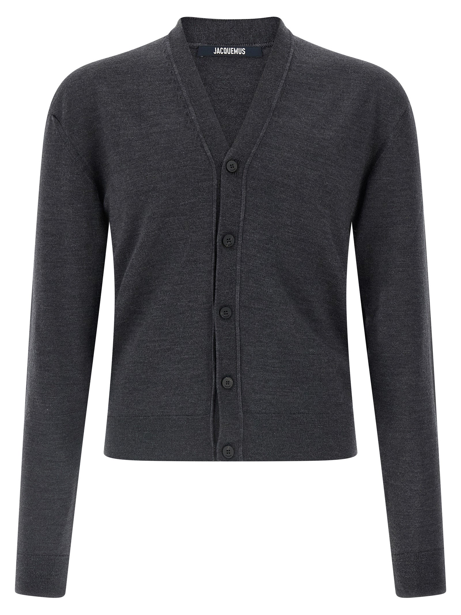 Jacquemus Gray Merino Wool Cardigan Jacquemus