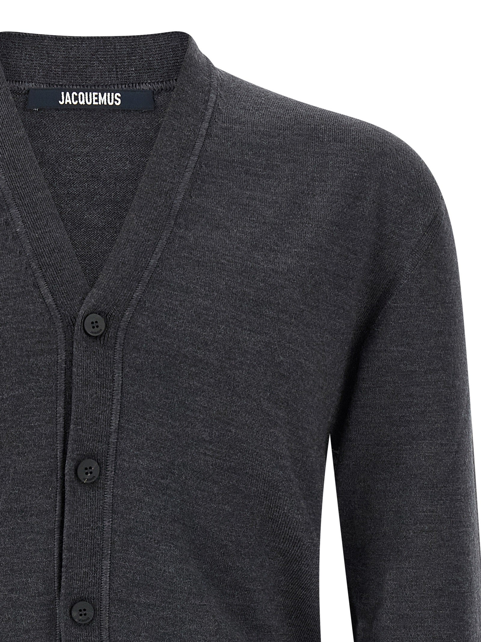 Jacquemus Gray Merino Wool Cardigan Jacquemus