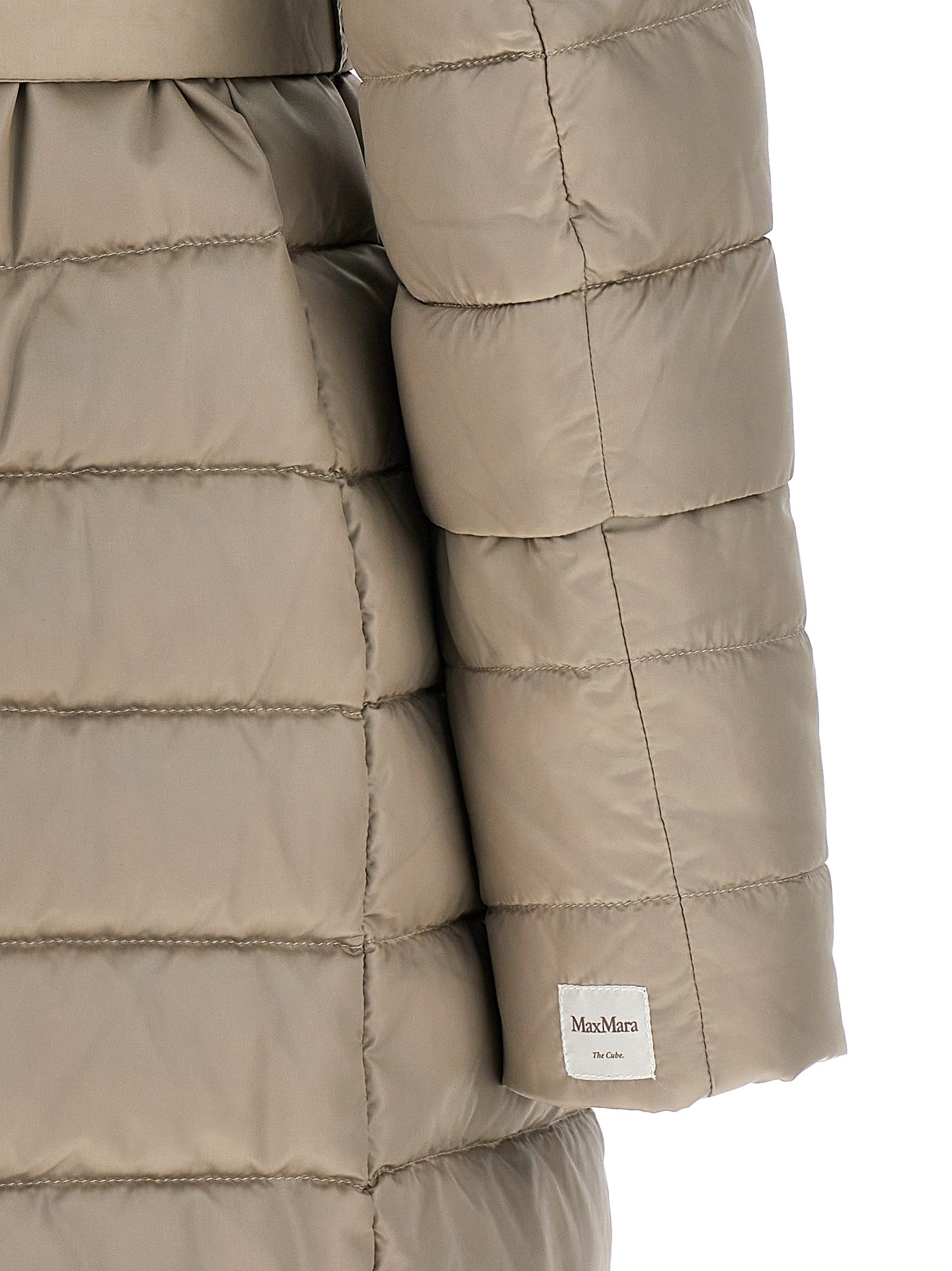 Max Mara Beige Polyamide Full-Length Jacket Max Mara