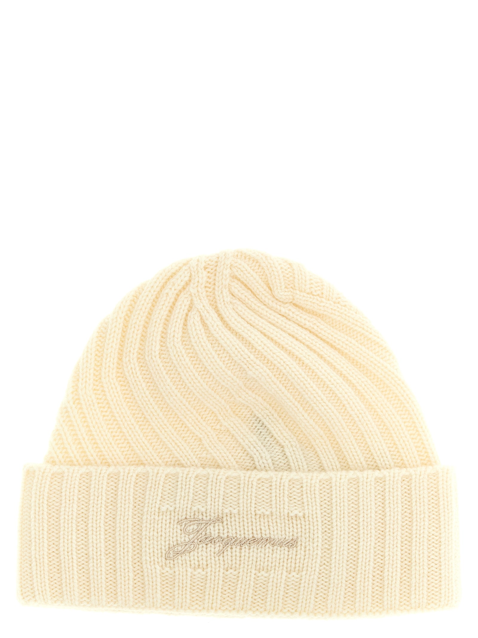 Jacquemus White Cashmere Beanie Jacquemus