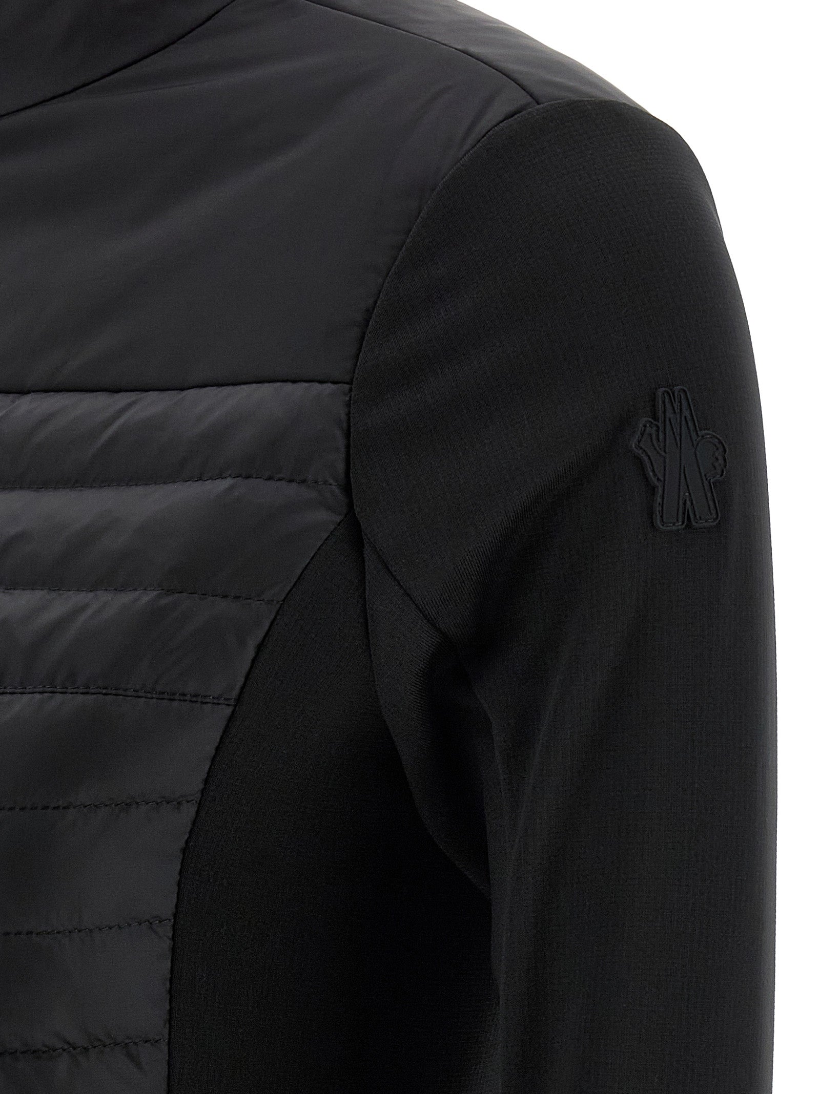 Moncler Grenoble Black Polyamide Cardigan Moncler Grenoble