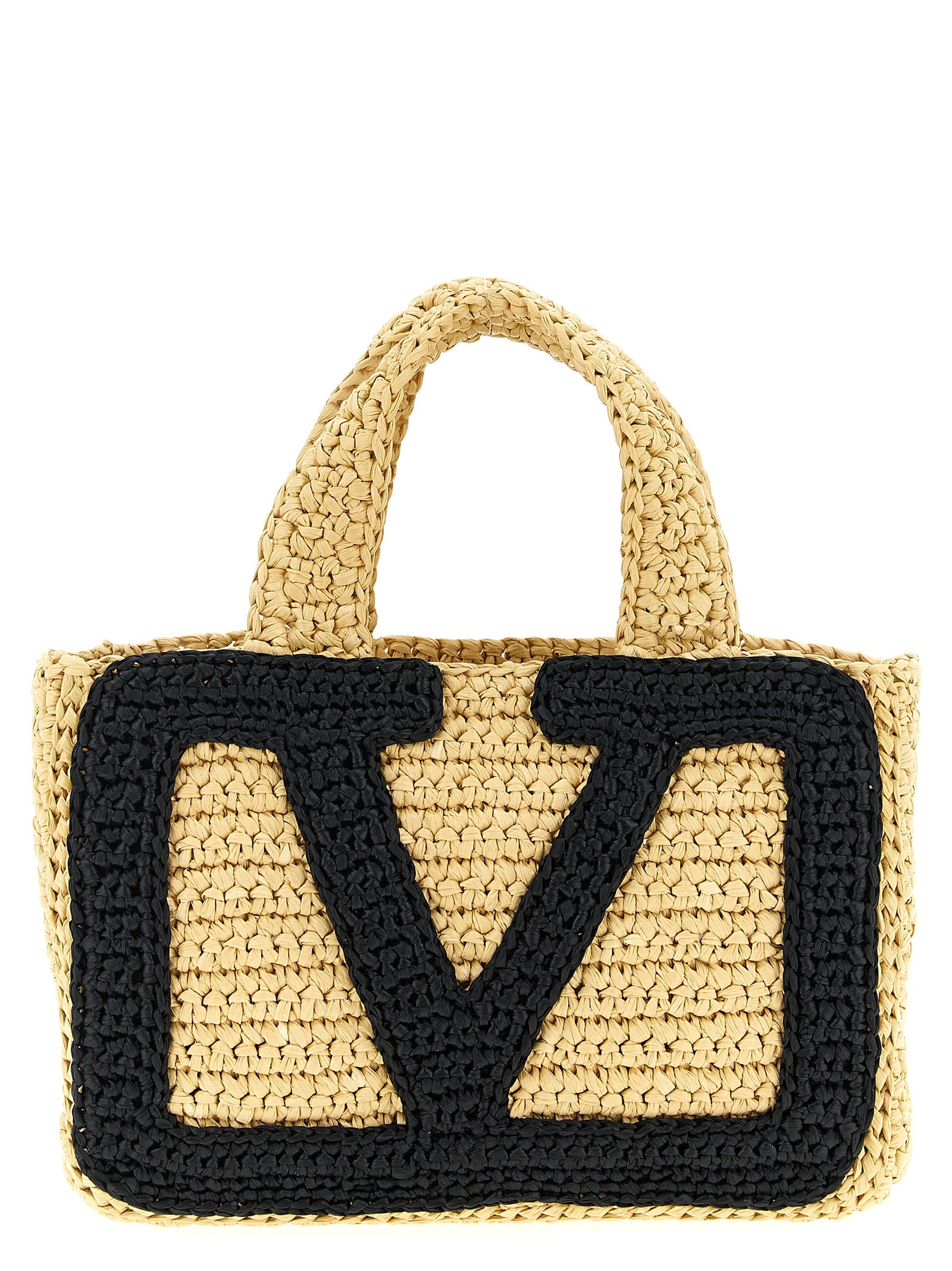 Valentino Garavani Black Viscose Tote Bag Valentino Garavani