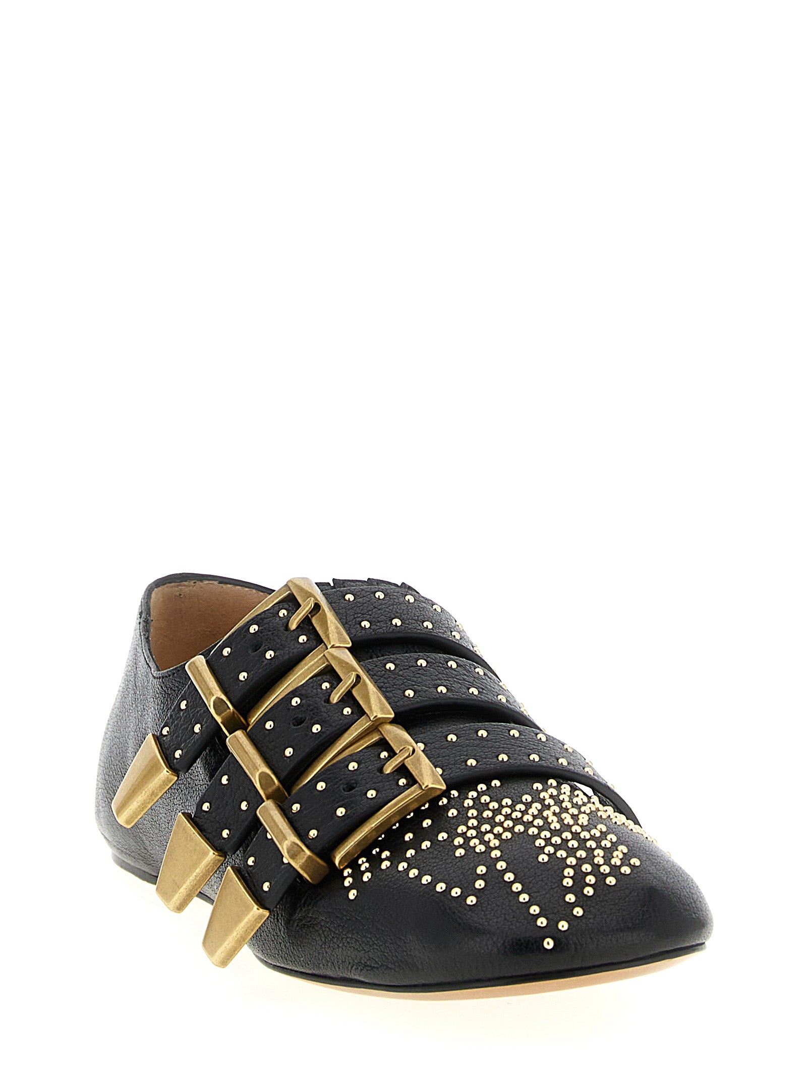 Chloé Black Lamb Leather Ballet Flats Chloé