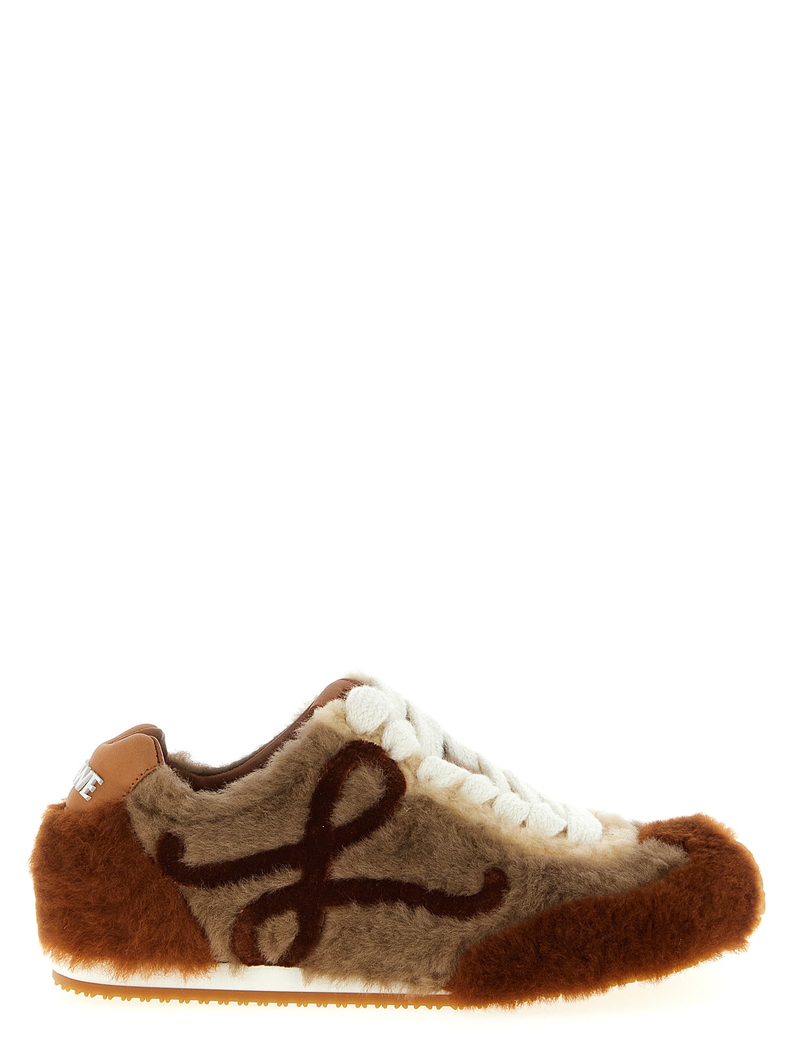 Loewe Brown Lamb Leather Low Top Sneakers Loewe