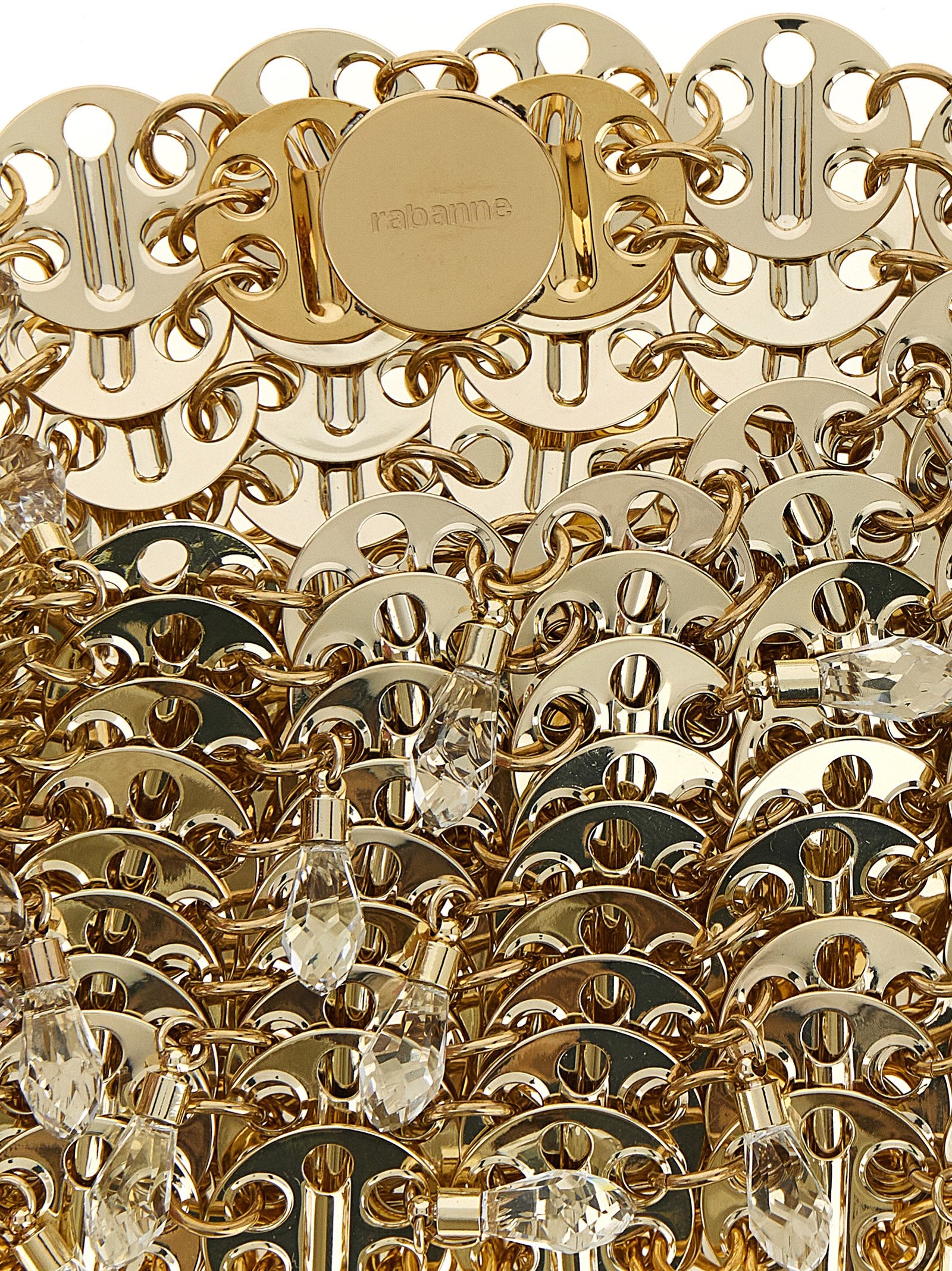 Paco Rabanne Gold Brass Shoulder Bag