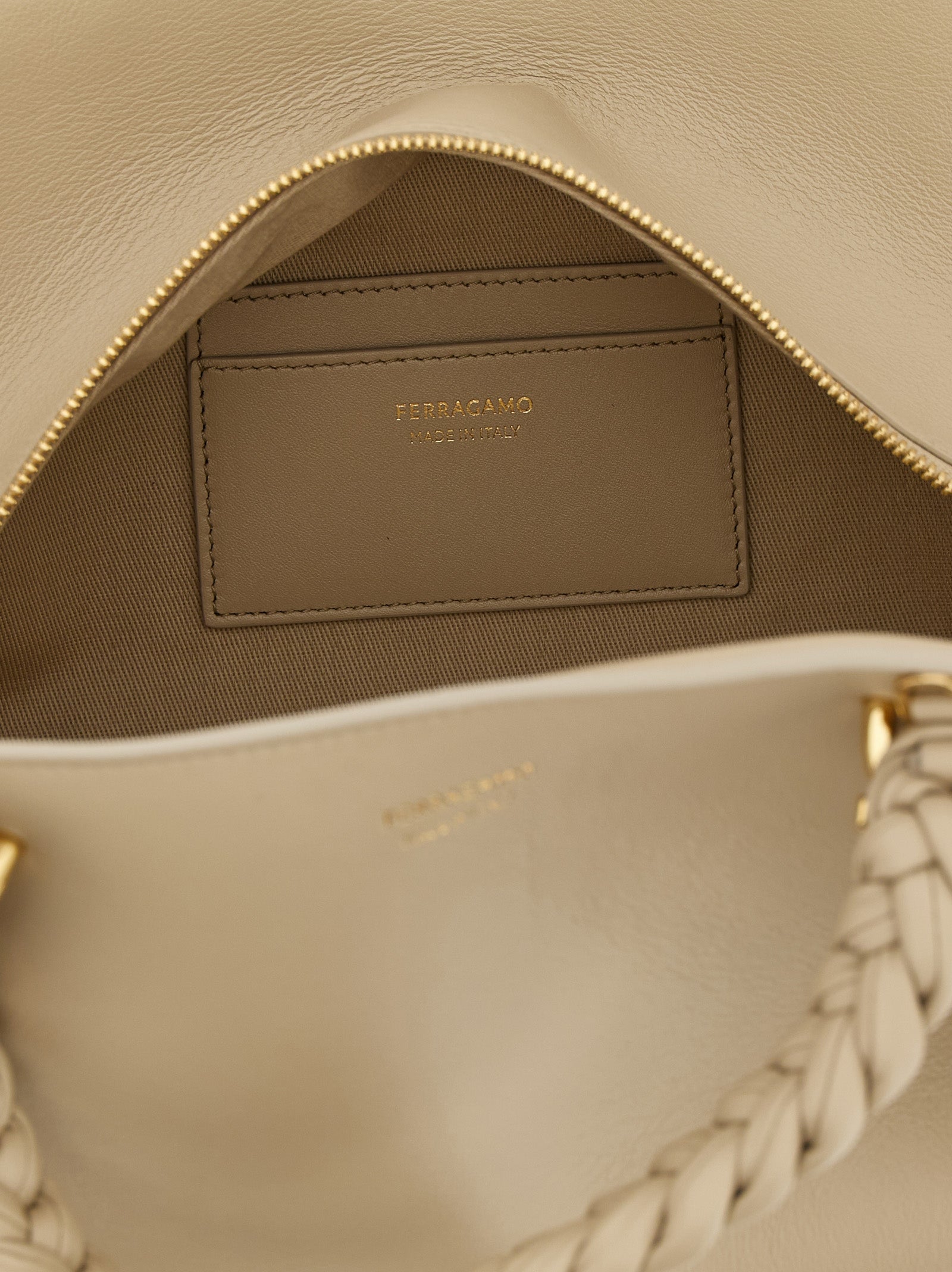 Ferragamo Gray Calfskin Handbag Ferragamo