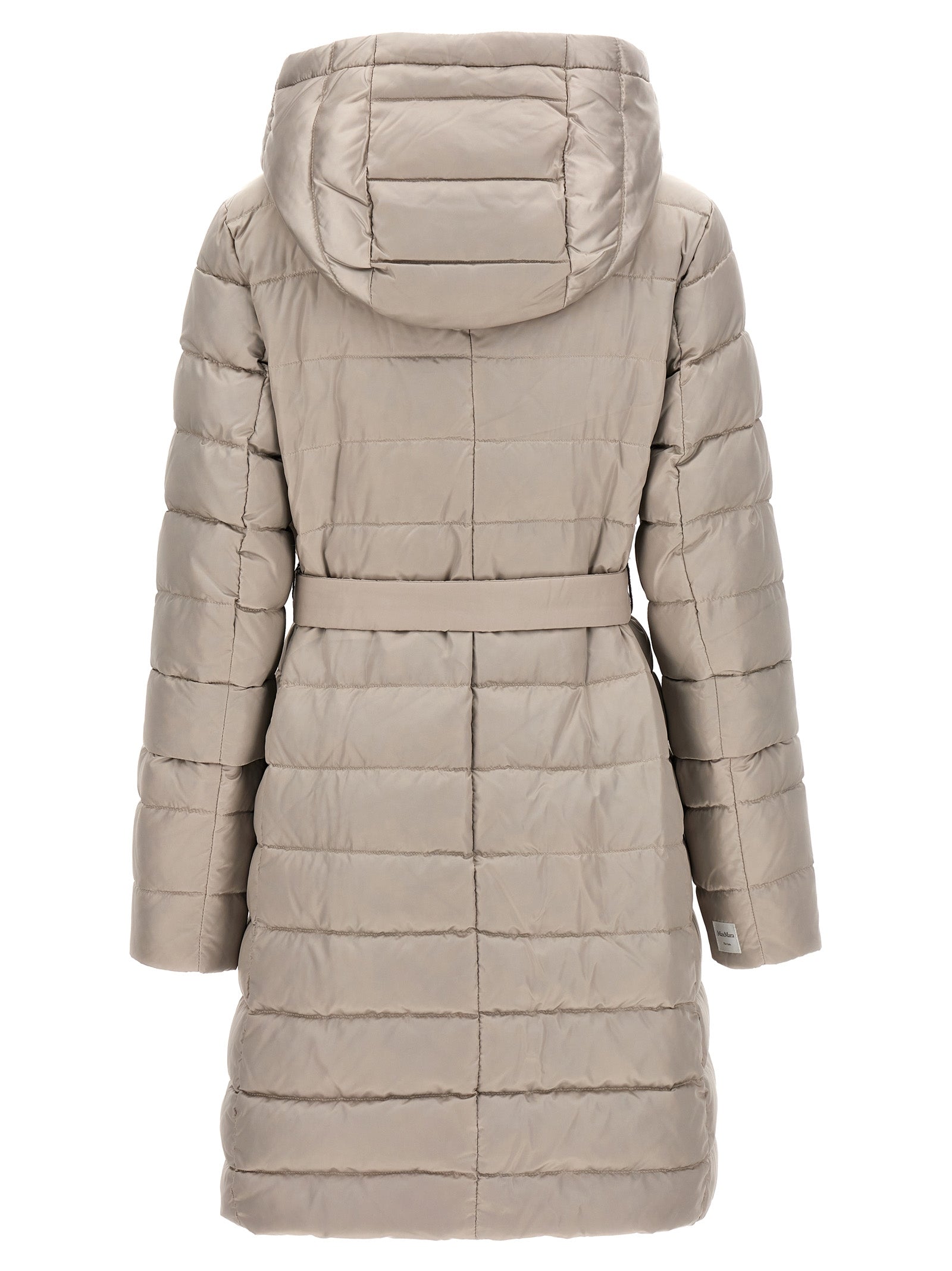 Max Mara White Polyamide Full-Length Jacket Max Mara