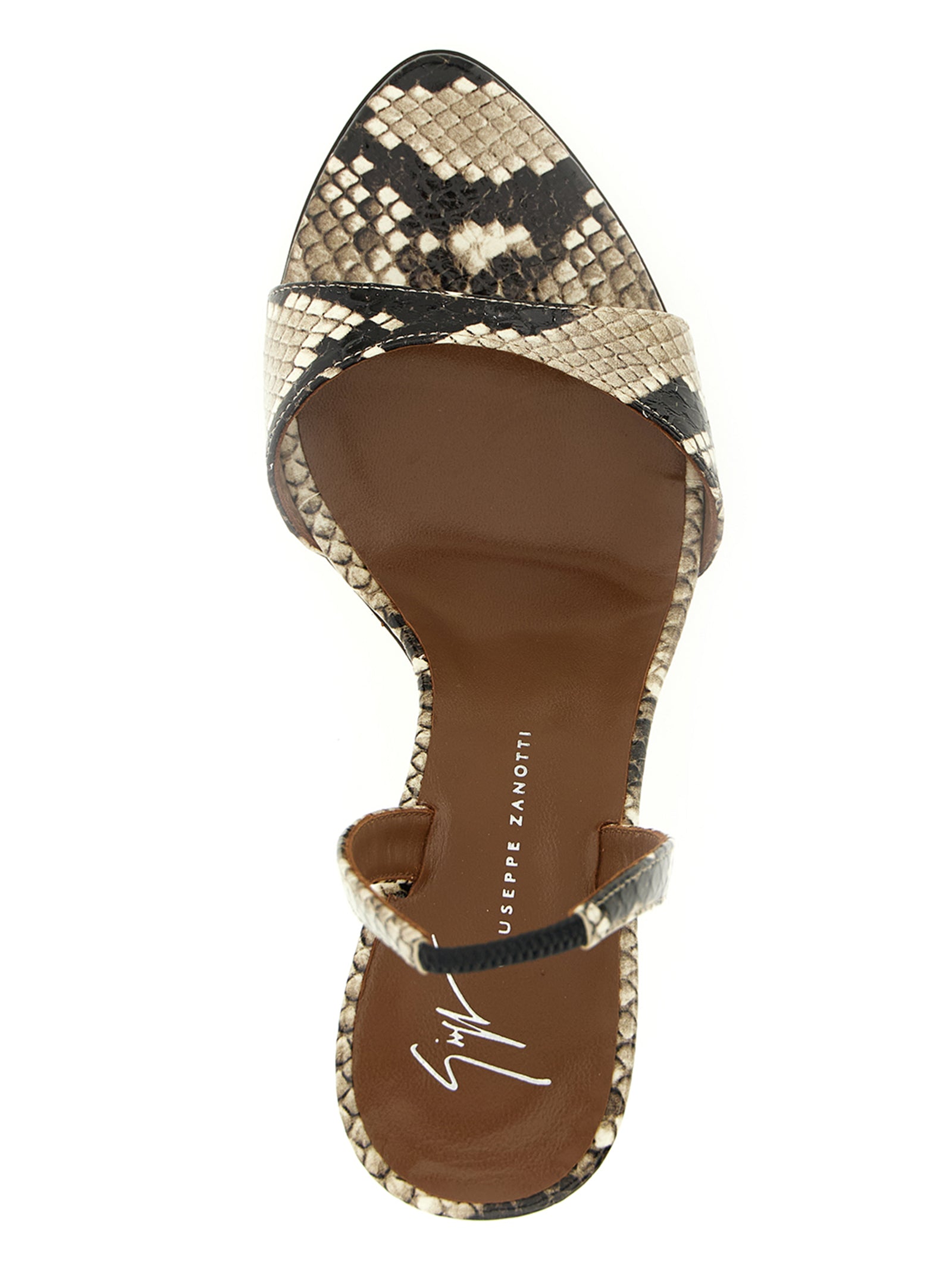 Giuseppe Zanotti Gray Snake Skin Stiletto Heel Sandals Giuseppe Zanotti