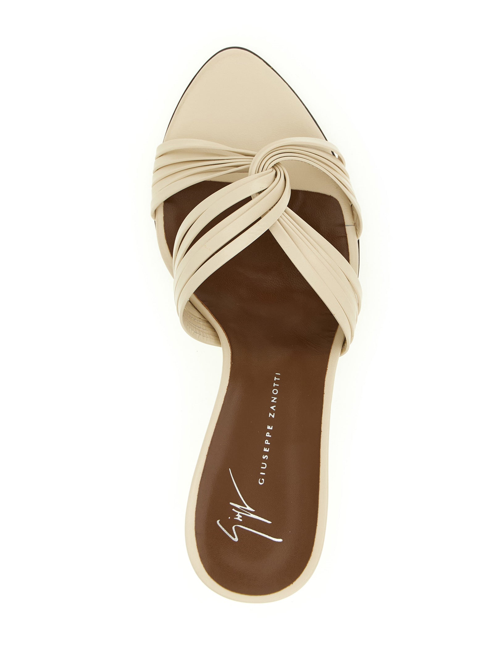 Giuseppe Zanotti White Calfskin Stiletto Heel Sandals Giuseppe Zanotti