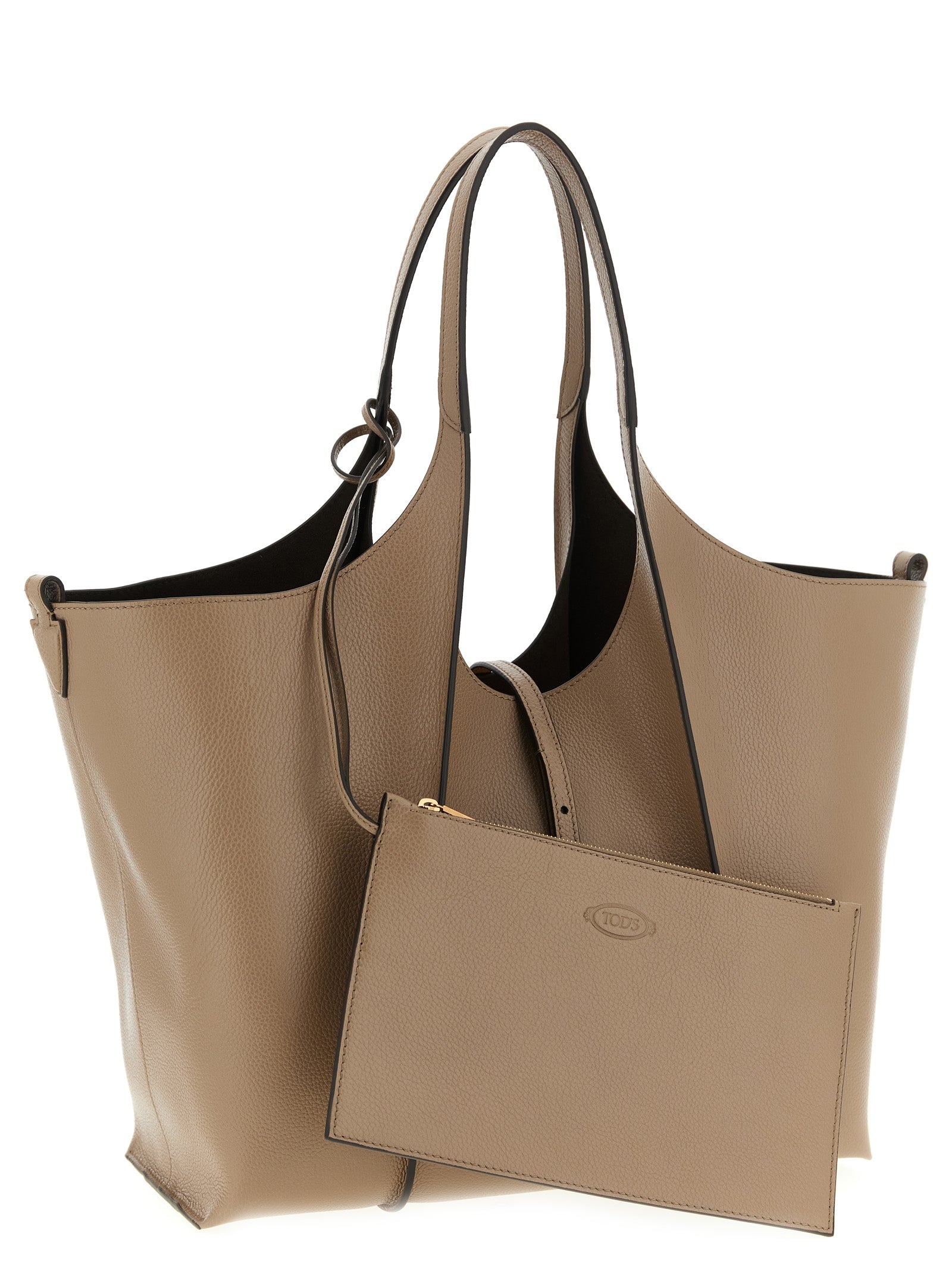 Tod's Beige Calfskin Tote Bag Tod's