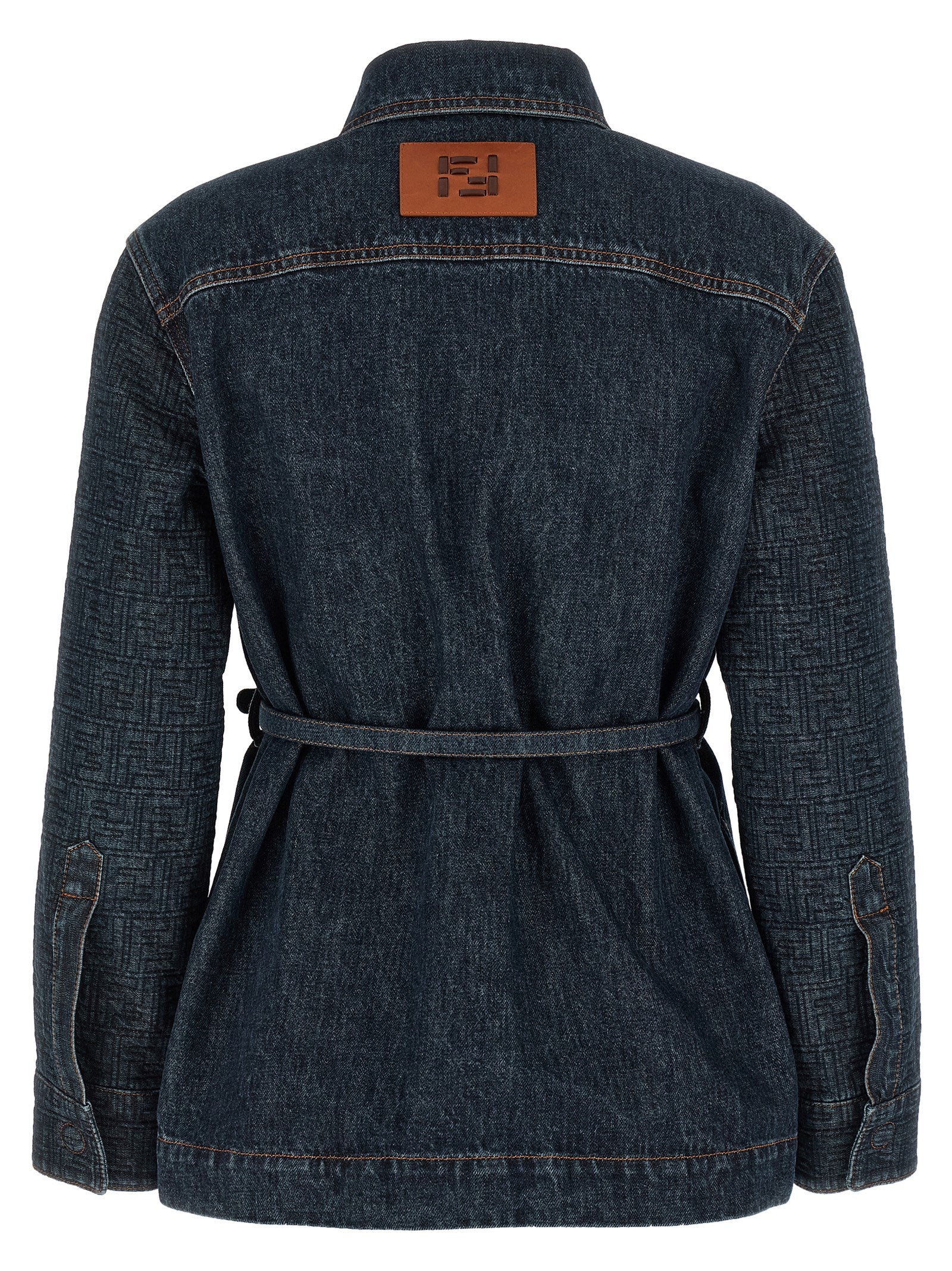Fendi Blue Cotton Denim Jacket Fendi