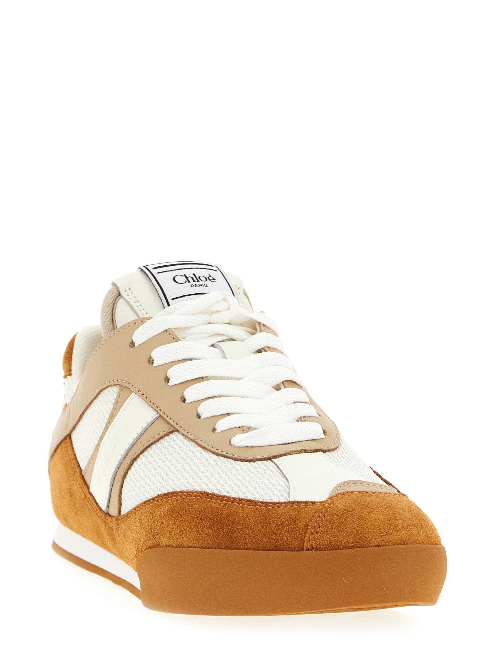 Chloé Beige Polyester Low Top Sneakers Chloé