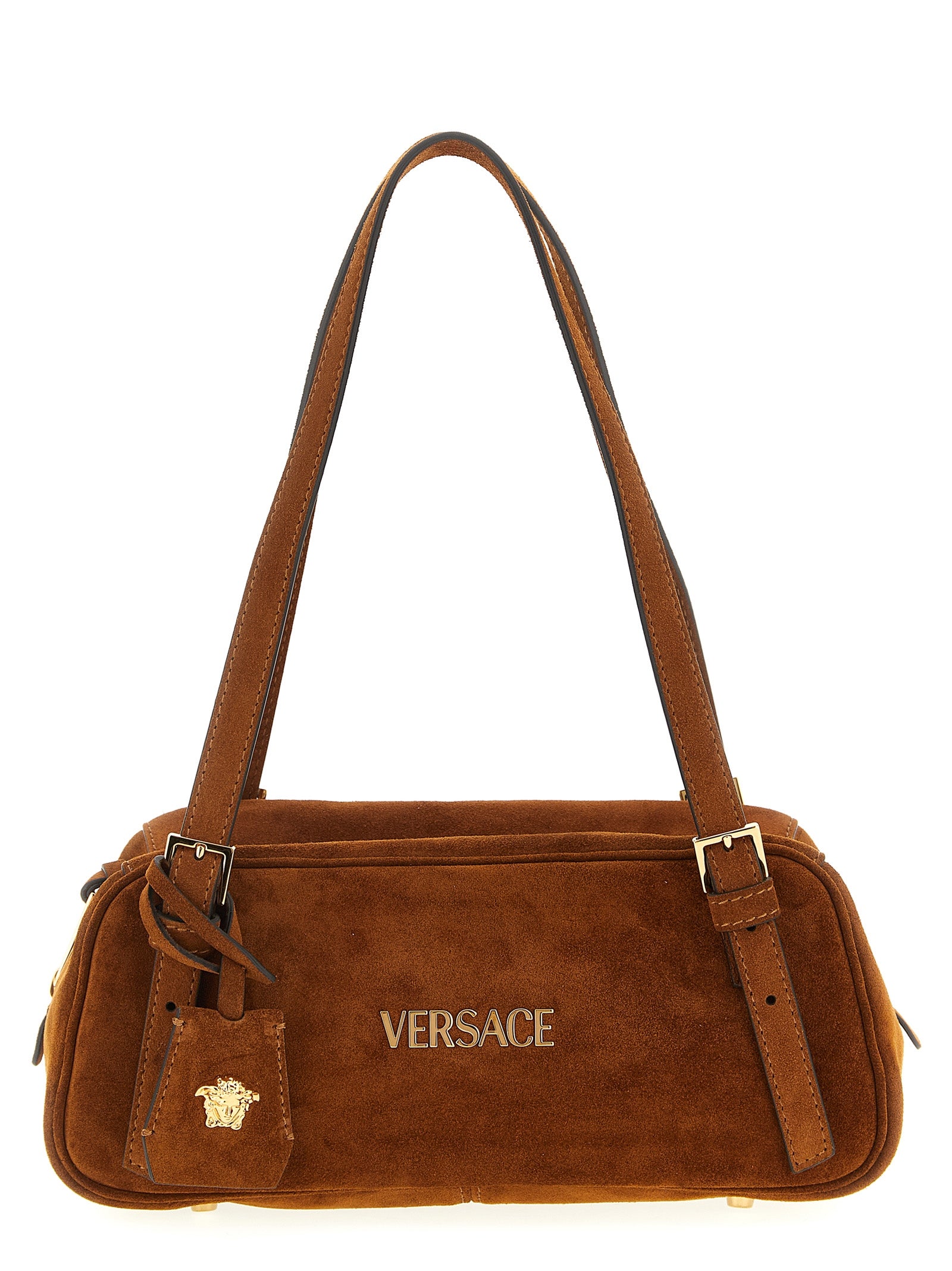 Versace Brown Calfskin Shoulder Bag Versace