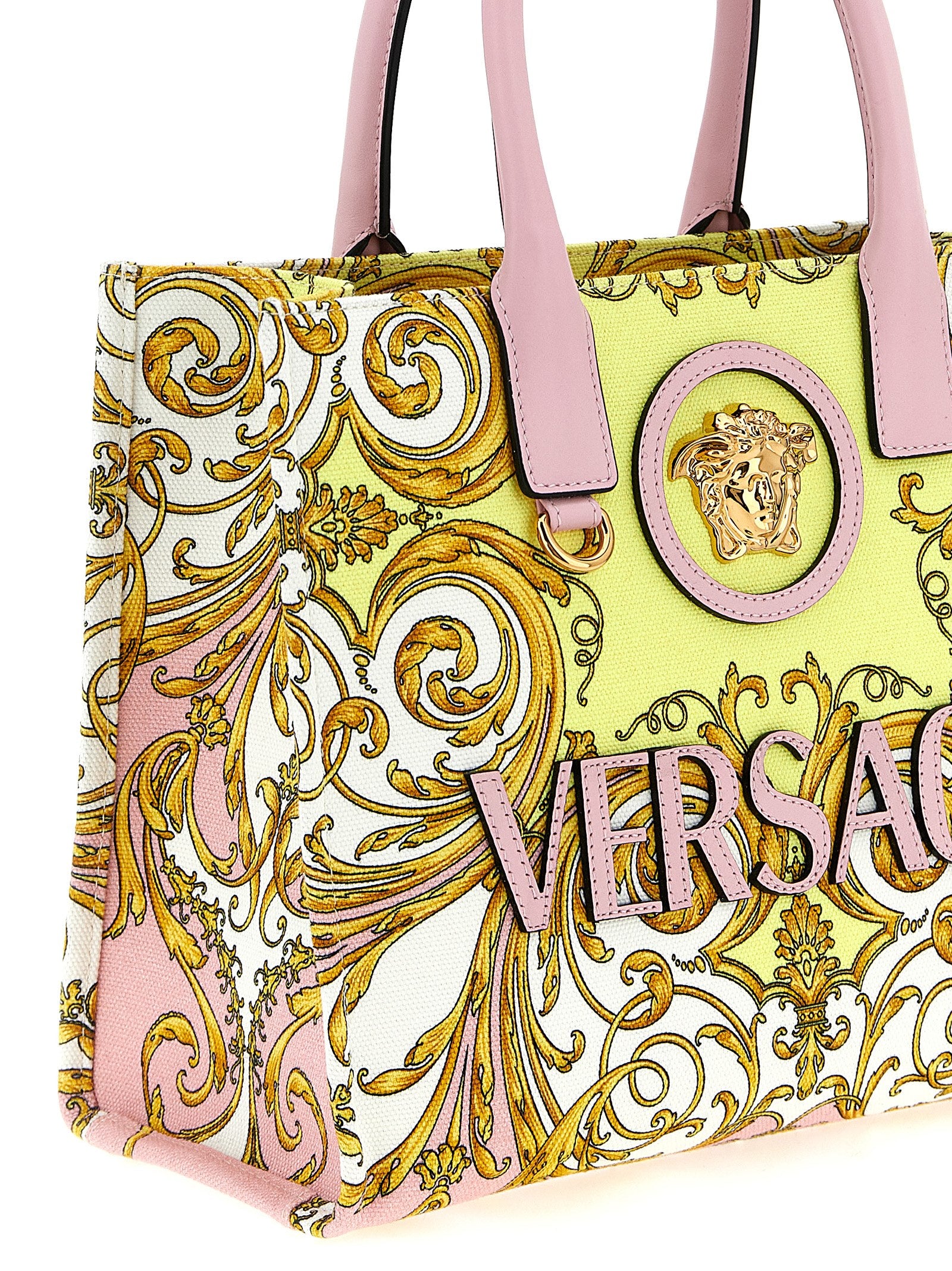 Versace Multicolor Cotton Tote Bag Versace