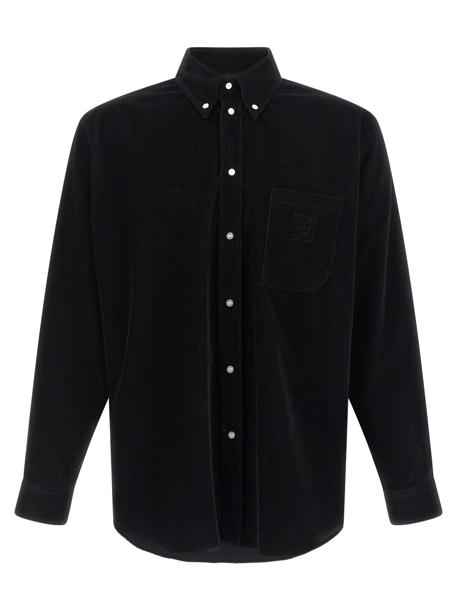 Fendi Black Cotton Blouse Fendi