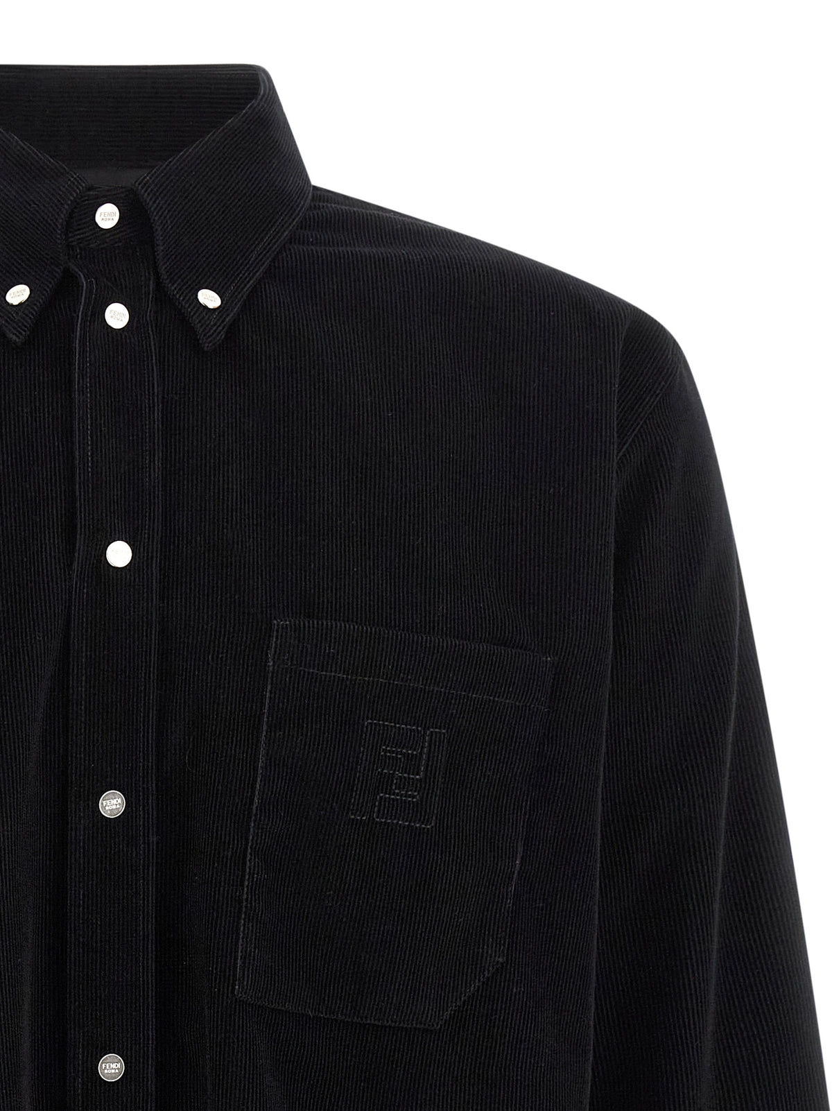 Fendi Black Cotton Blouse Fendi