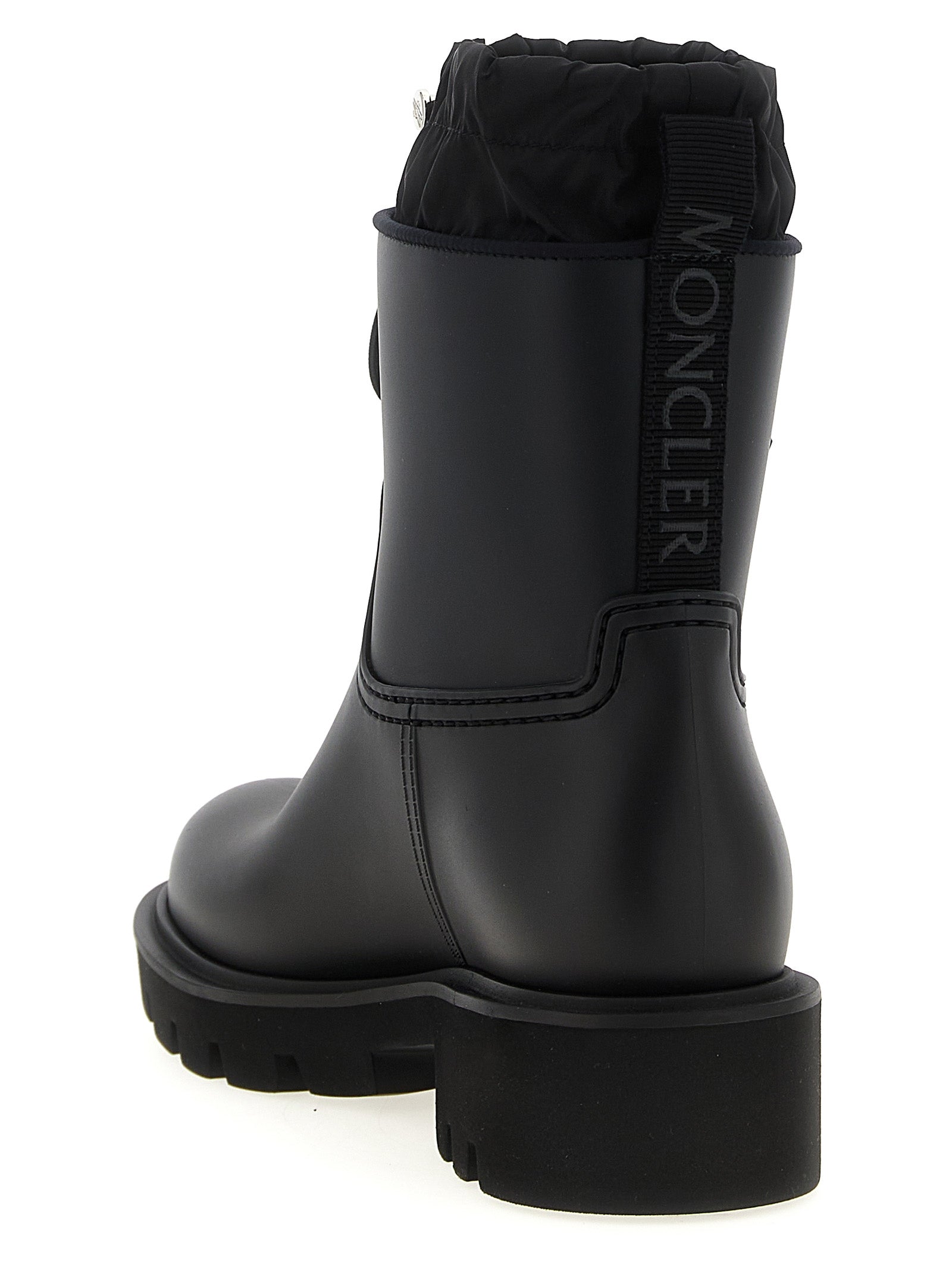Moncler Black Pvc Ankle Boots Moncler