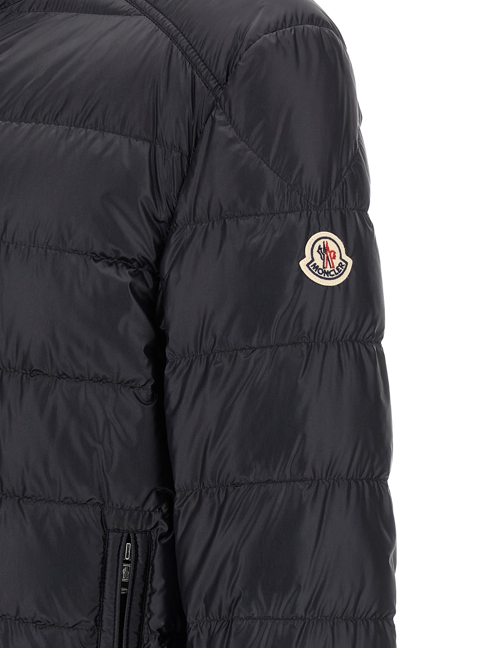 Moncler Blue Polyamide Full-Length Jacket Moncler