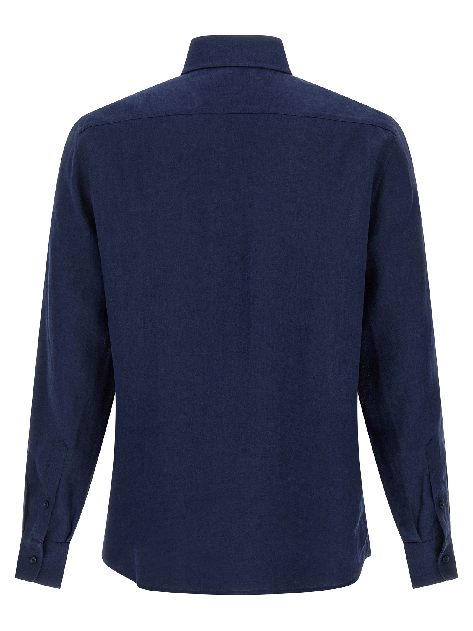 Brunello Cucinelli Blue Linen Blouse Brunello Cucinelli