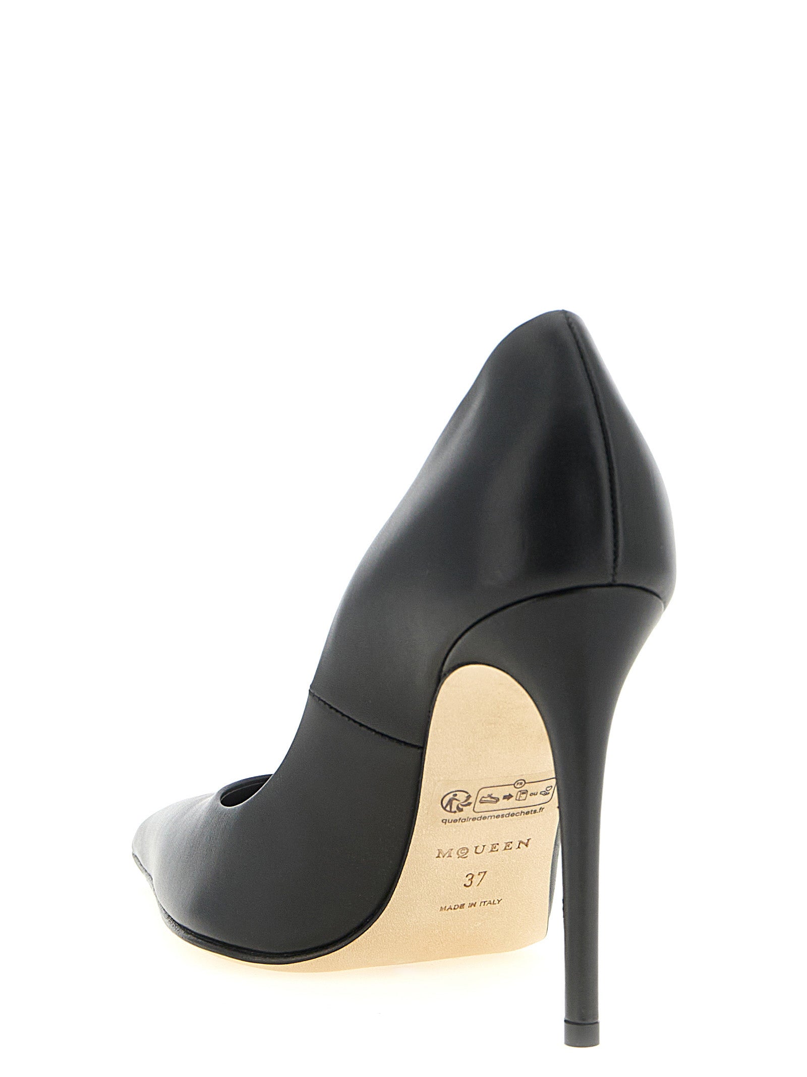 Alexander McQueen Black Calfskin High Heel Pumps Alexander McQueen