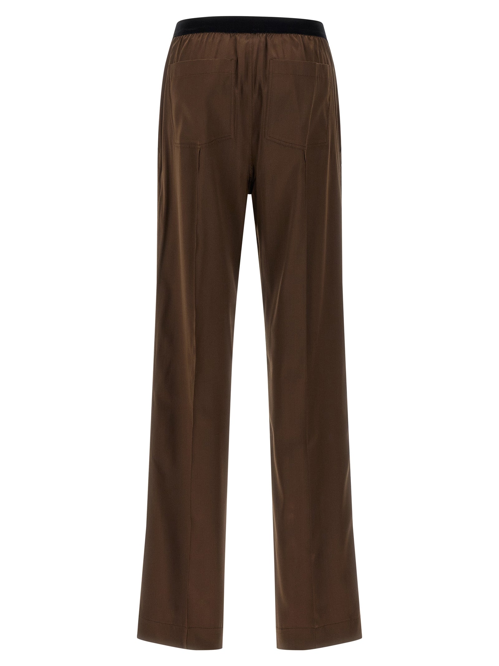 Tom Ford Brown Silk Casual Pants Tom Ford