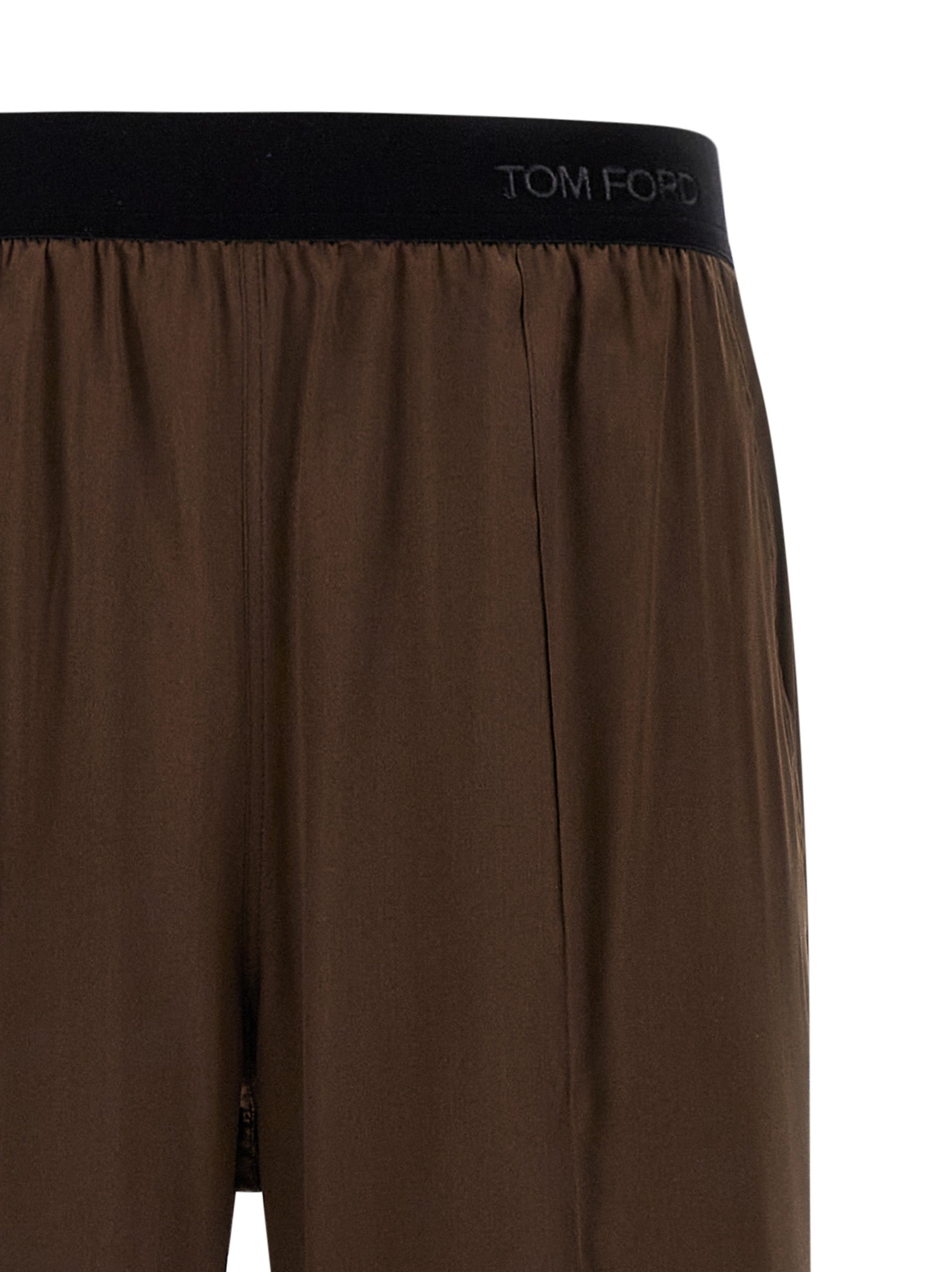 Tom Ford Brown Silk Casual Pants Tom Ford