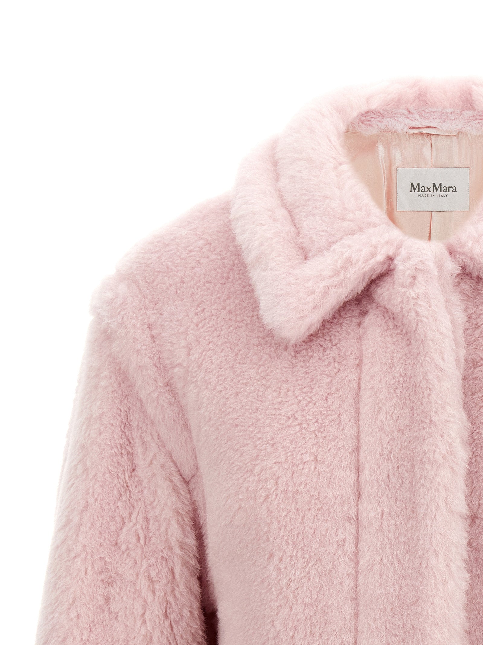Max Mara Multicolor Alpaca Leather Coat Max Mara