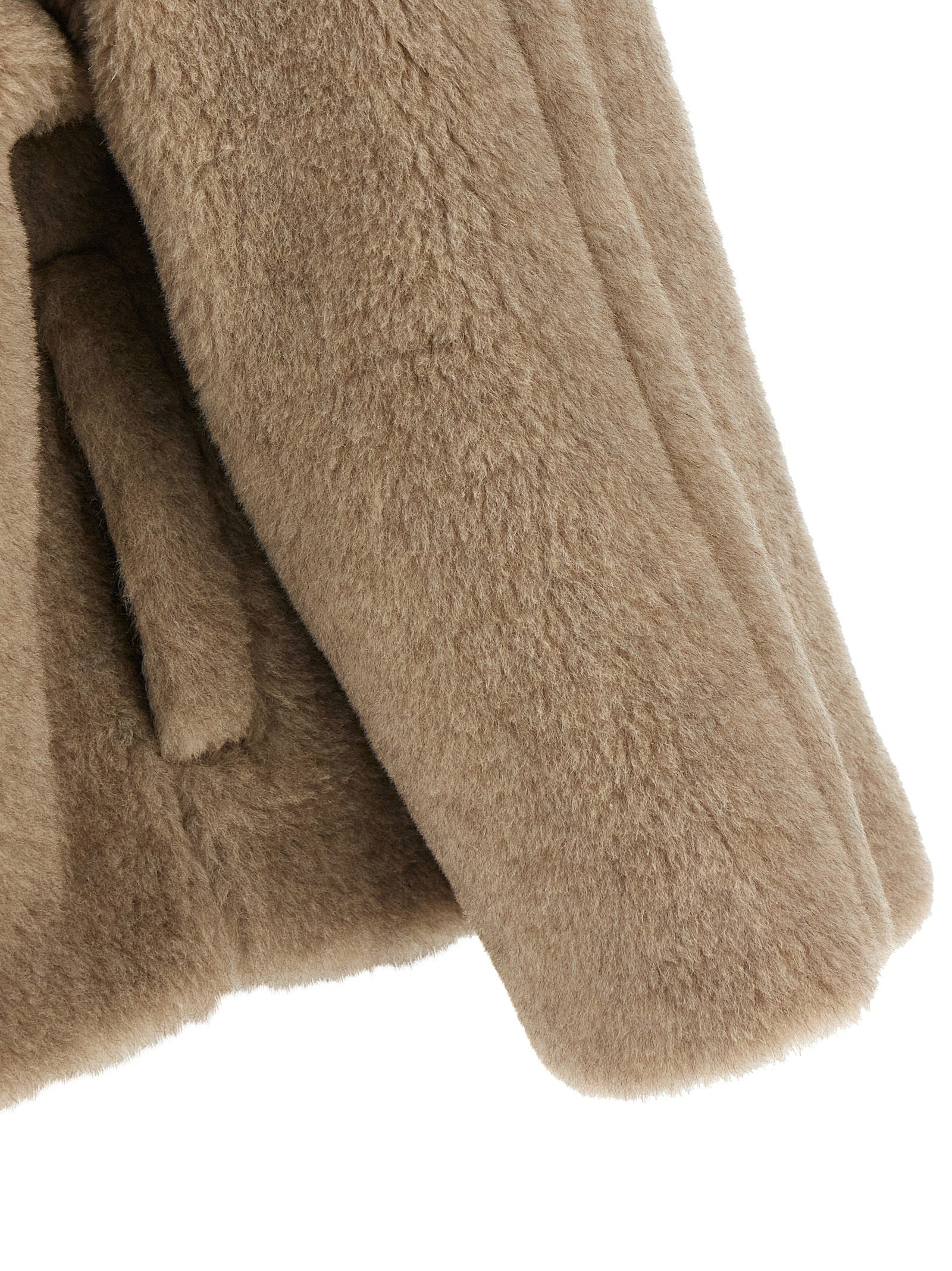 Max Mara Beige Alpaca Leather Coat Max Mara