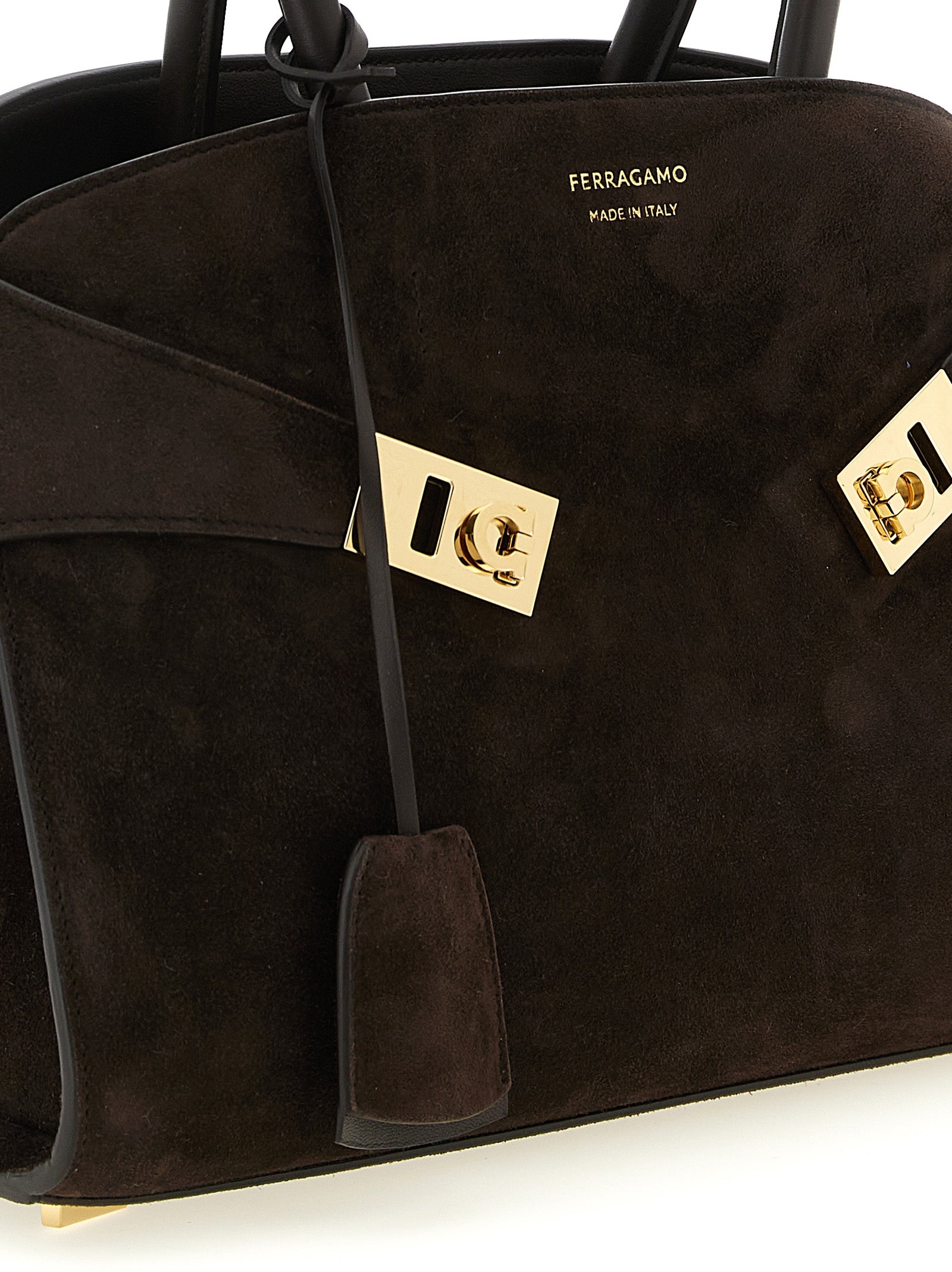 Ferragamo Brown Goatskin Handbag Ferragamo