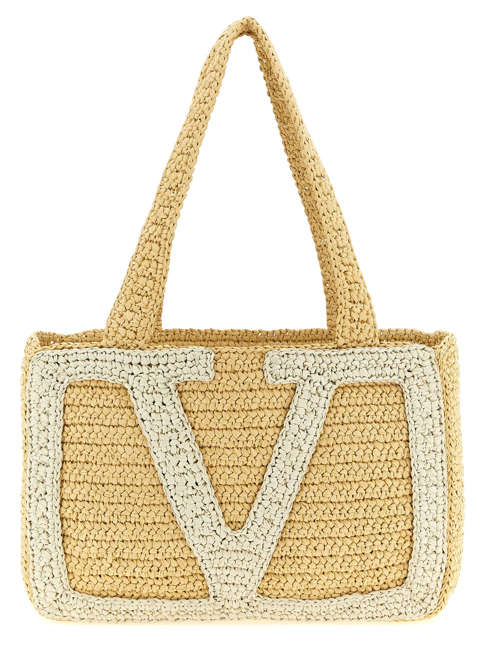 Valentino Garavani White Viscose Tote Bag Valentino Garavani