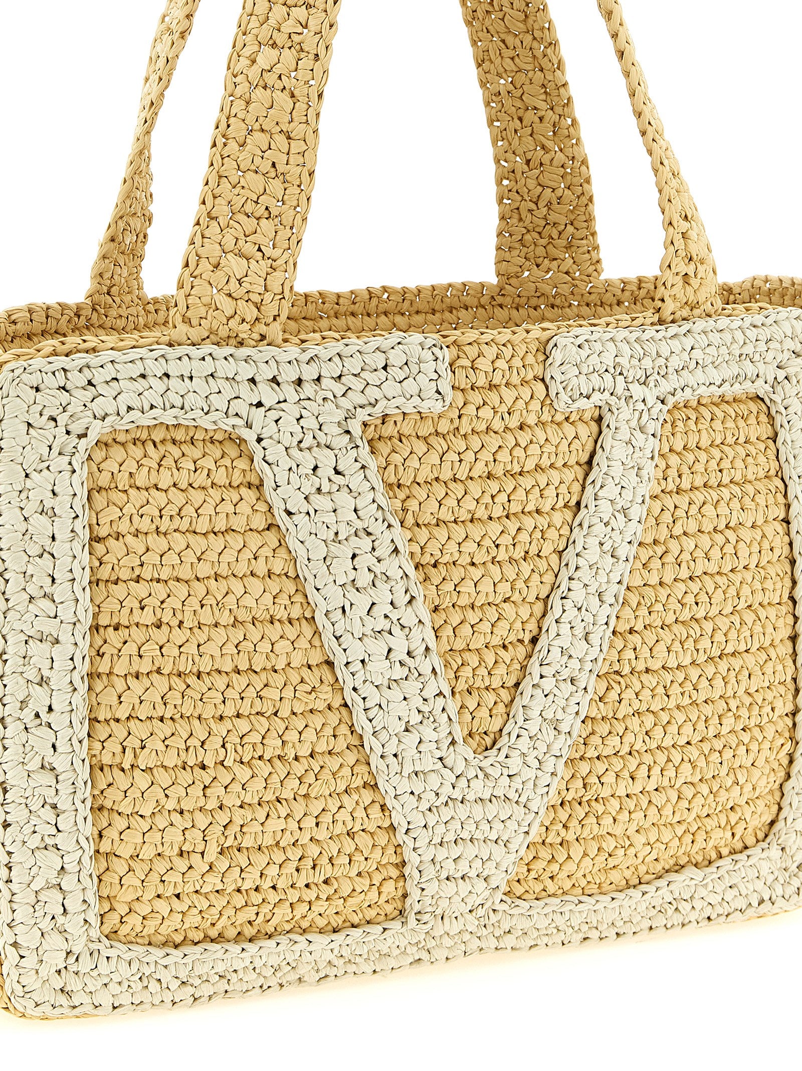 Valentino Garavani White Viscose Tote Bag Valentino Garavani