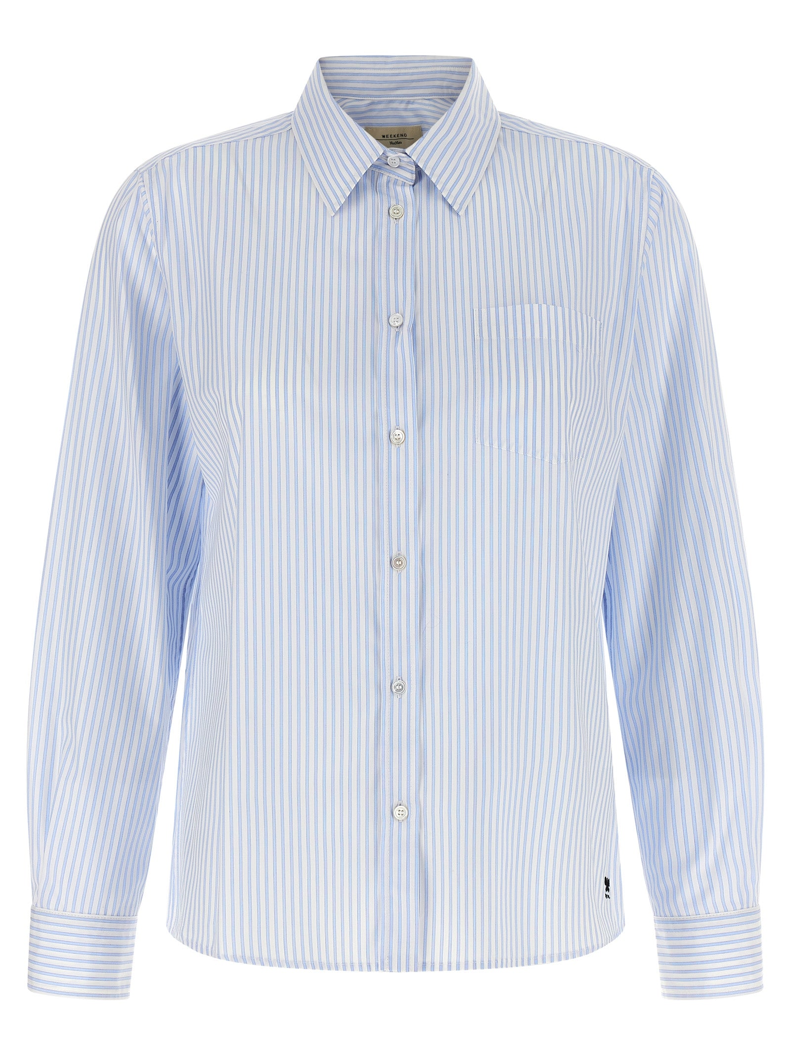 Max Mara Blue Cotton Blouse Max Mara