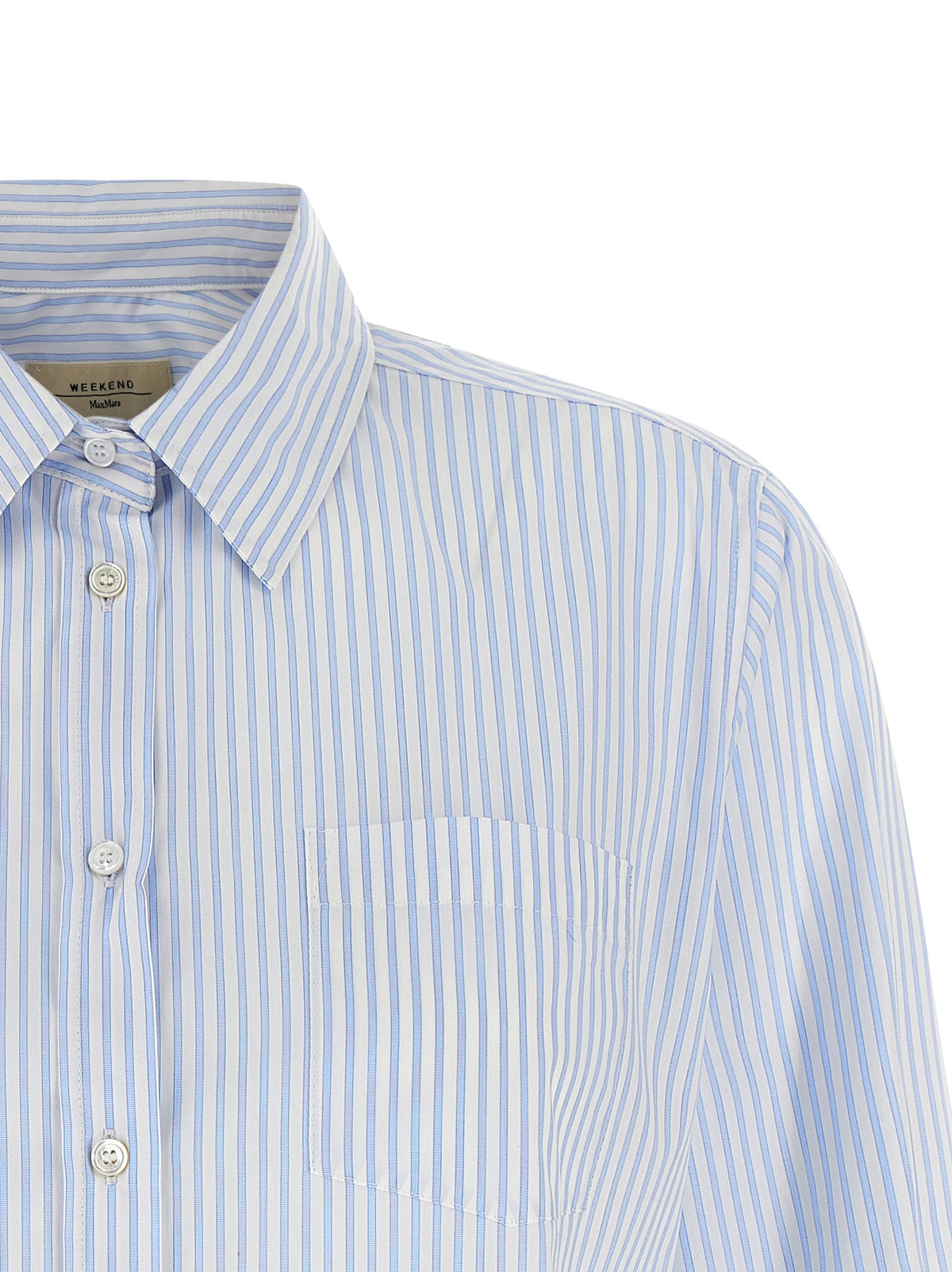 Max Mara Blue Cotton Blouse Max Mara