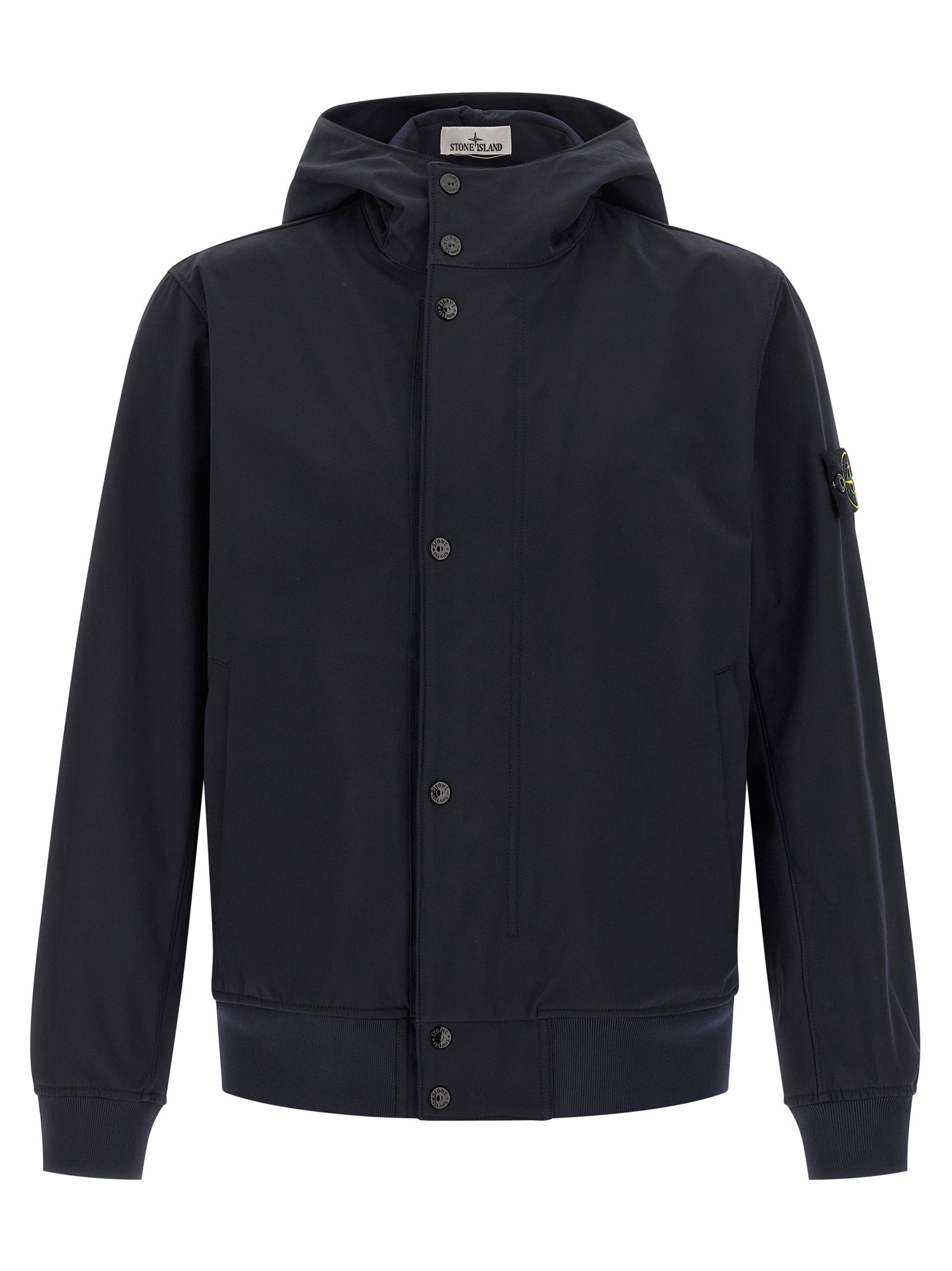 Stone Island Blue Polyester Shell Jacket Stone Island