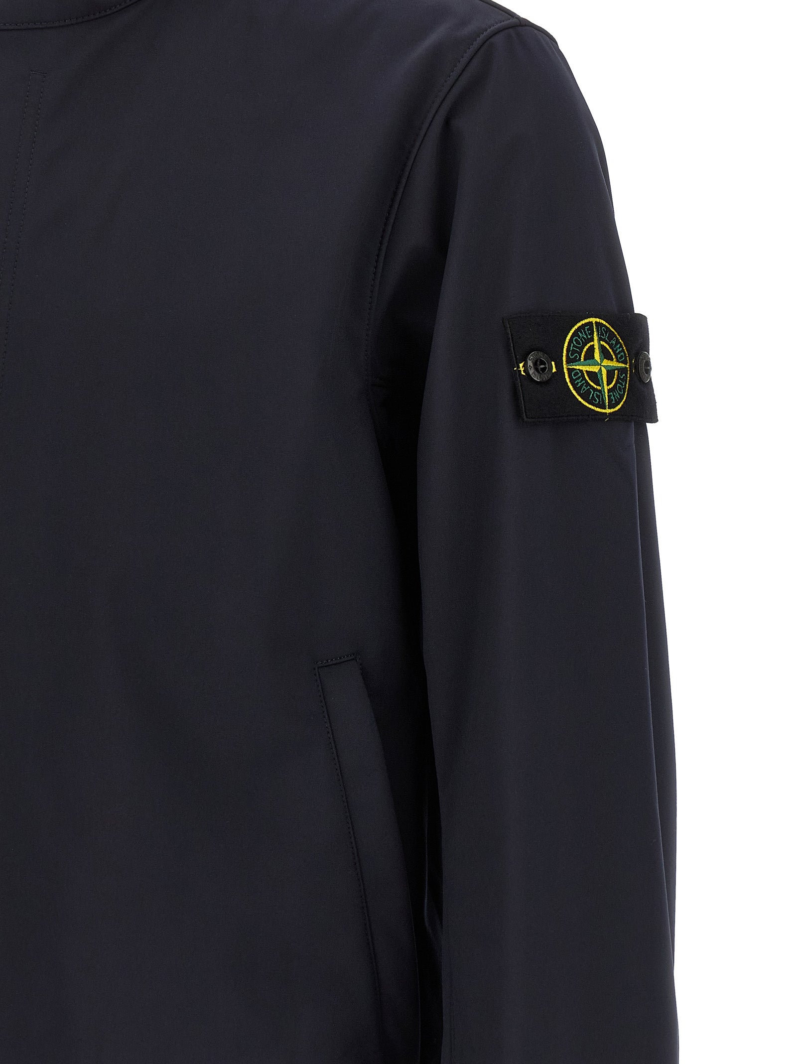 Stone Island Blue Polyester Shell Jacket Stone Island
