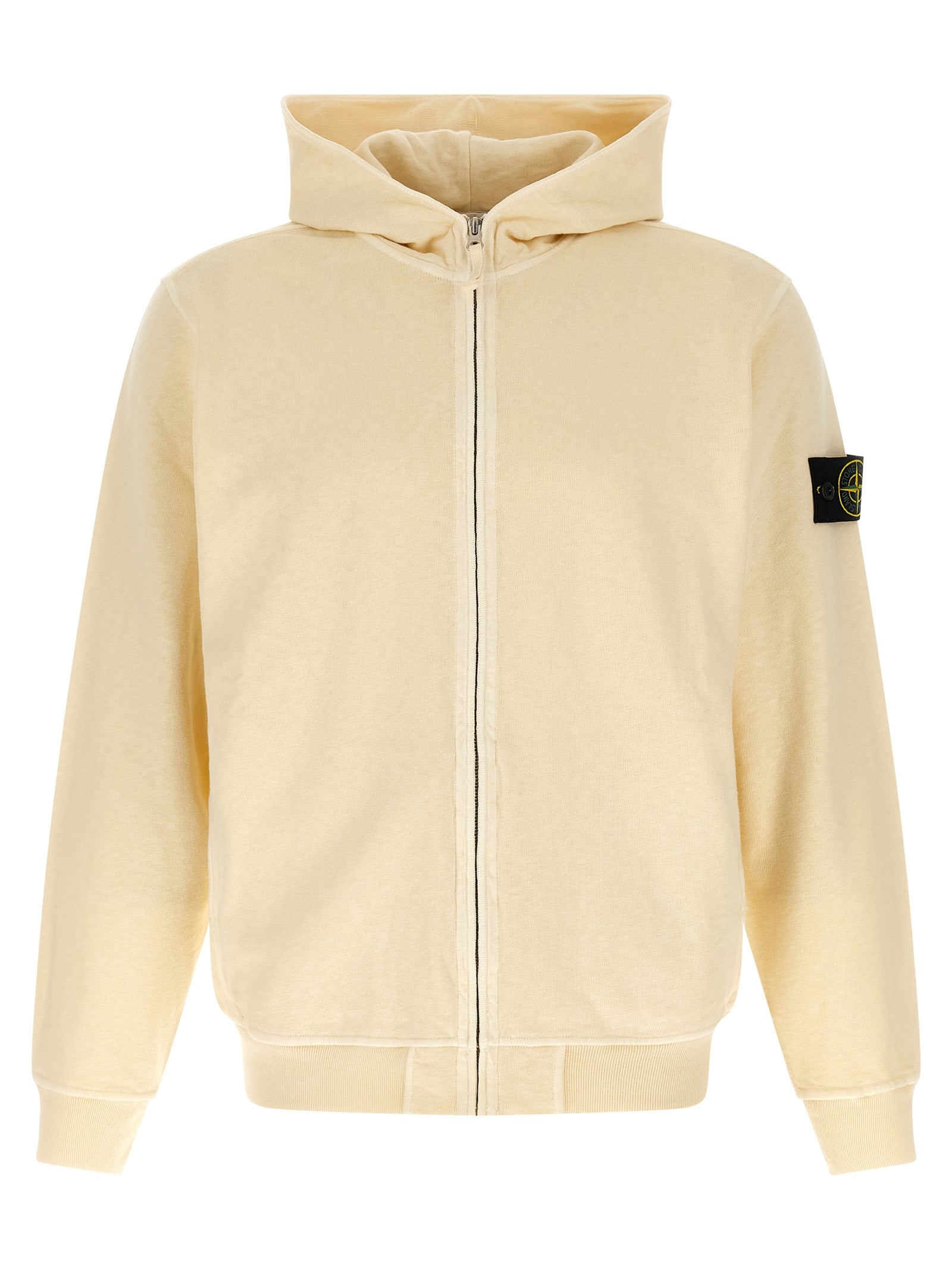 Stone Island Beige Cotton Sweatshirt Stone Island