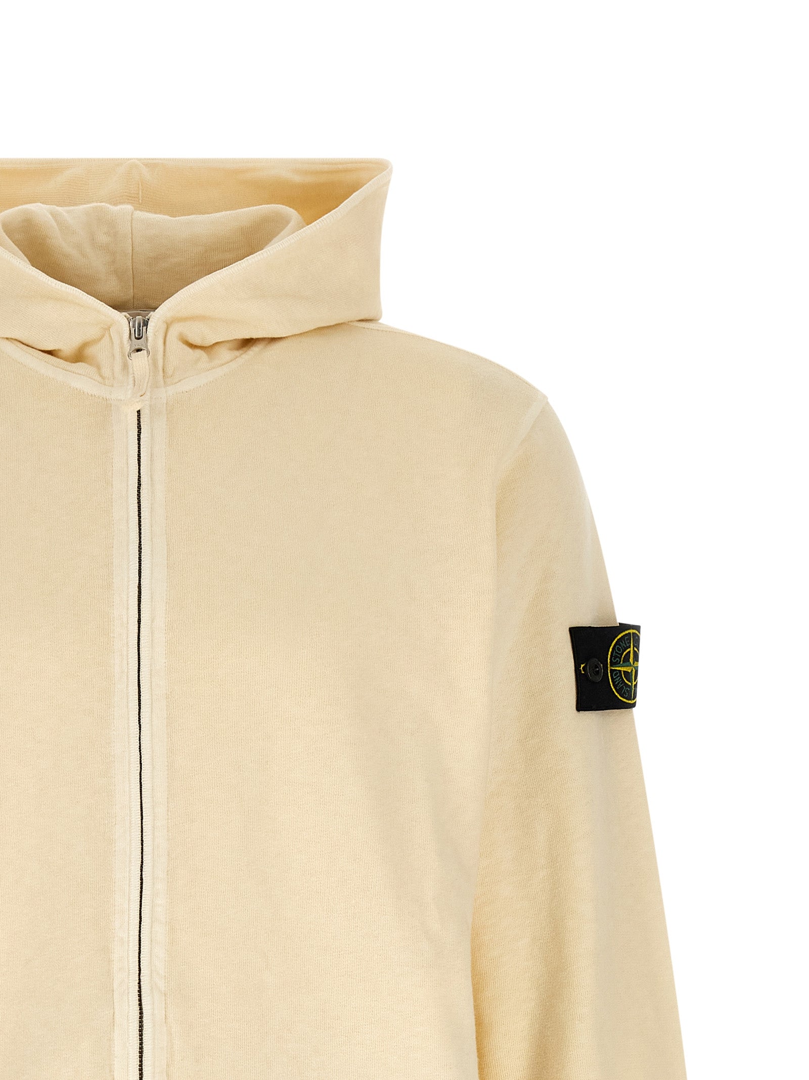Stone Island Beige Cotton Sweatshirt Stone Island