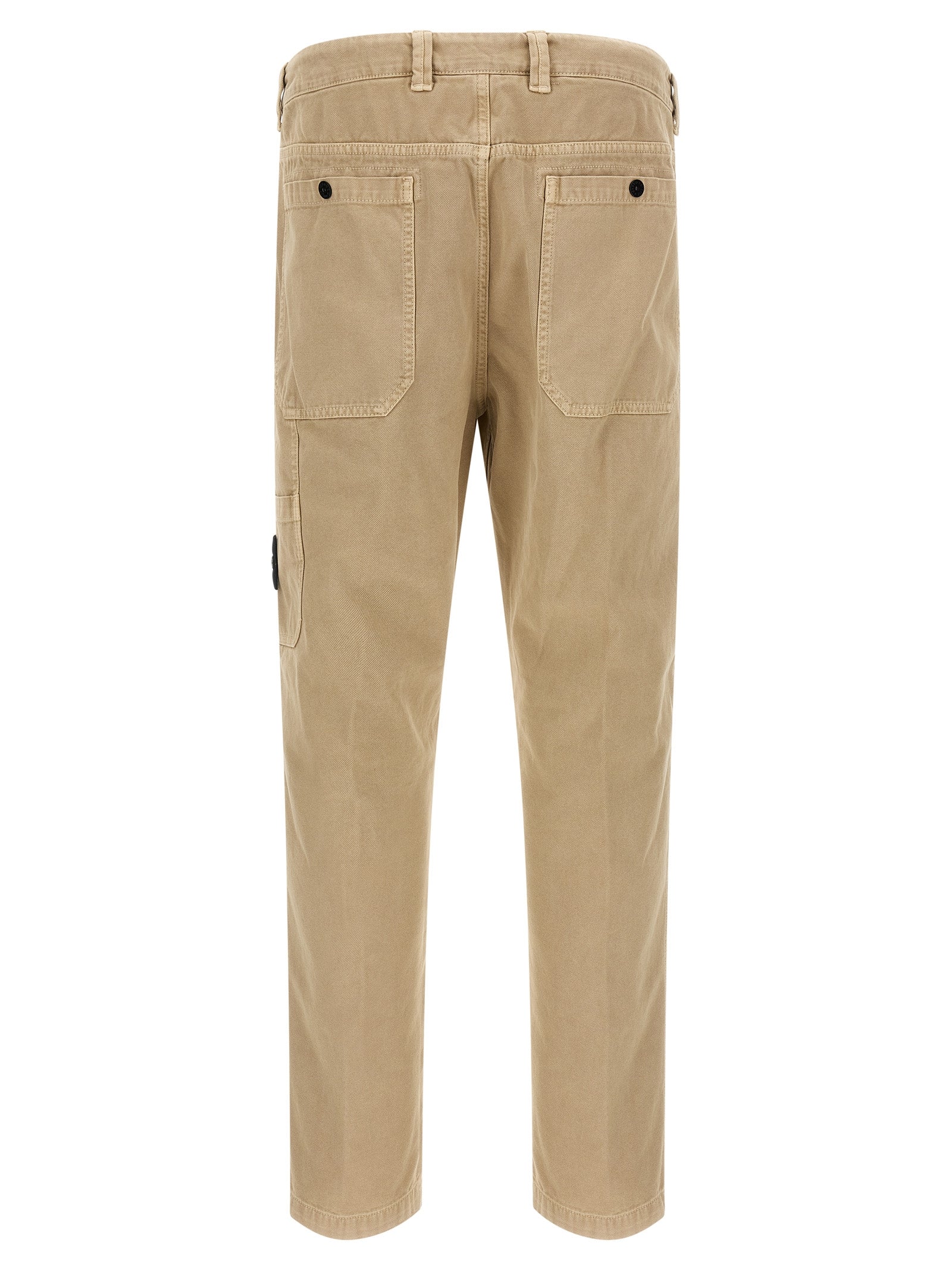 Stone Island Beige Cotton Casual Pants Stone Island