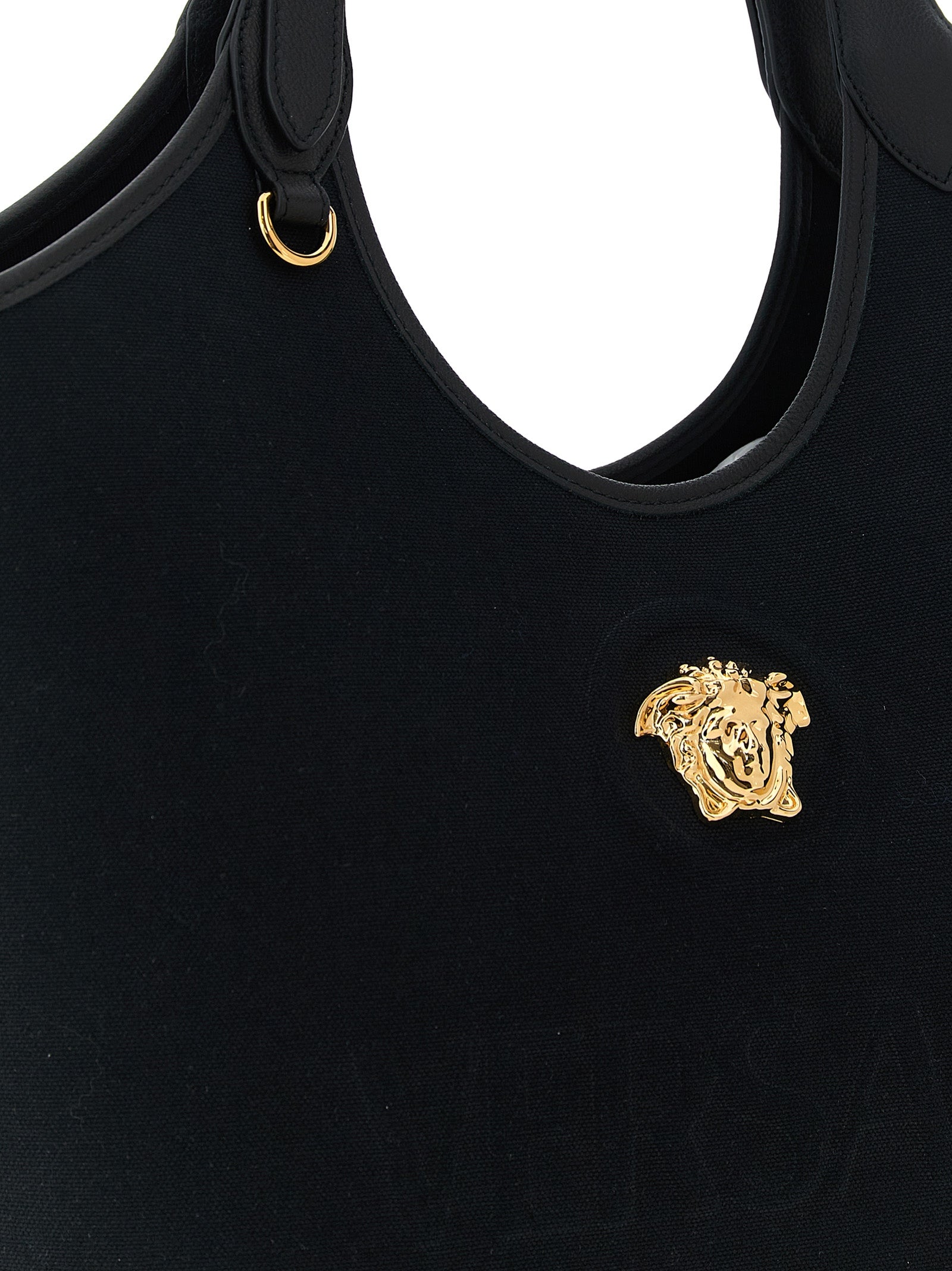 Versace Black Cotton Tote Bag Versace