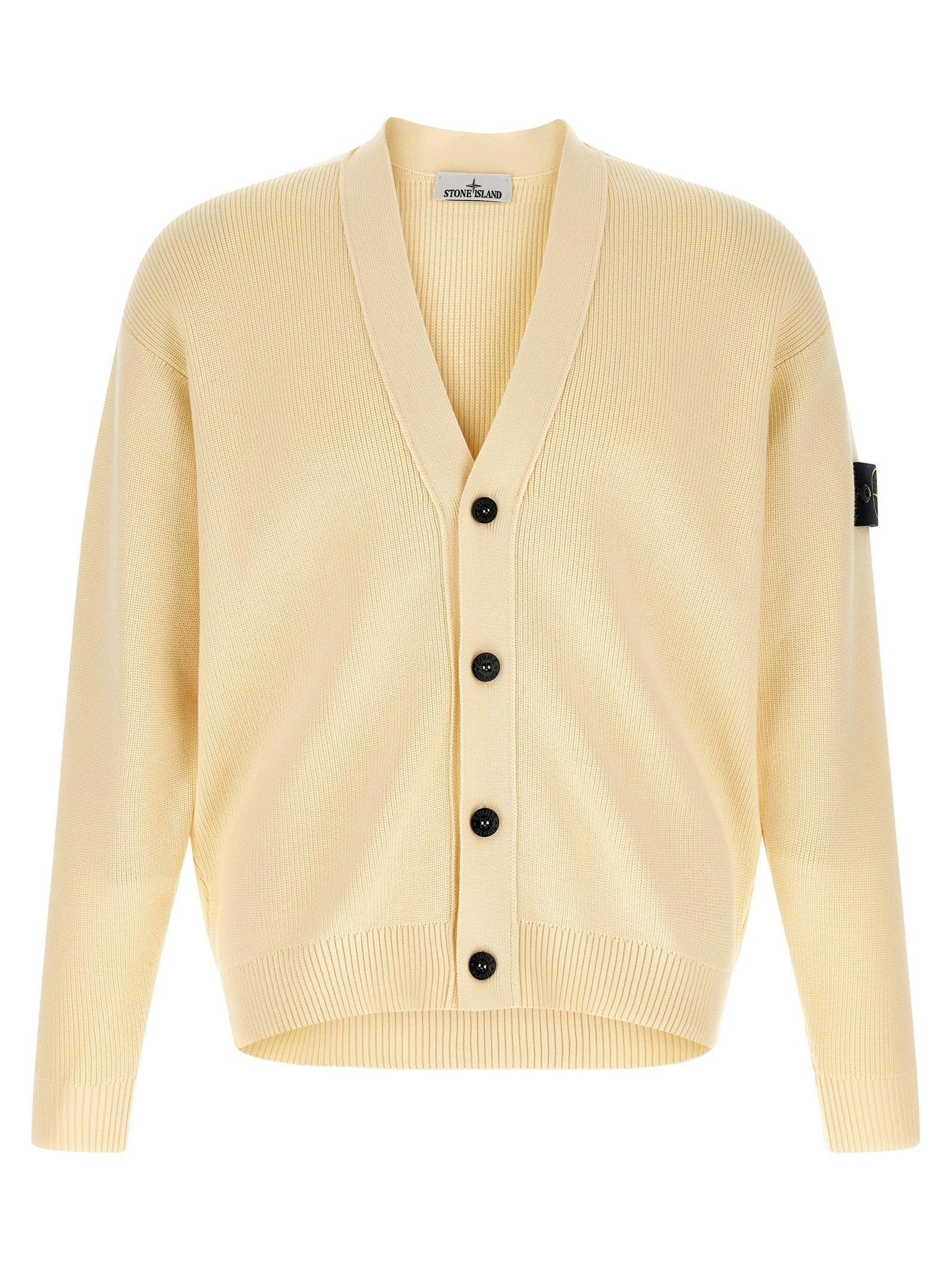 Stone Island Beige Cotton Cardigan Stone Island